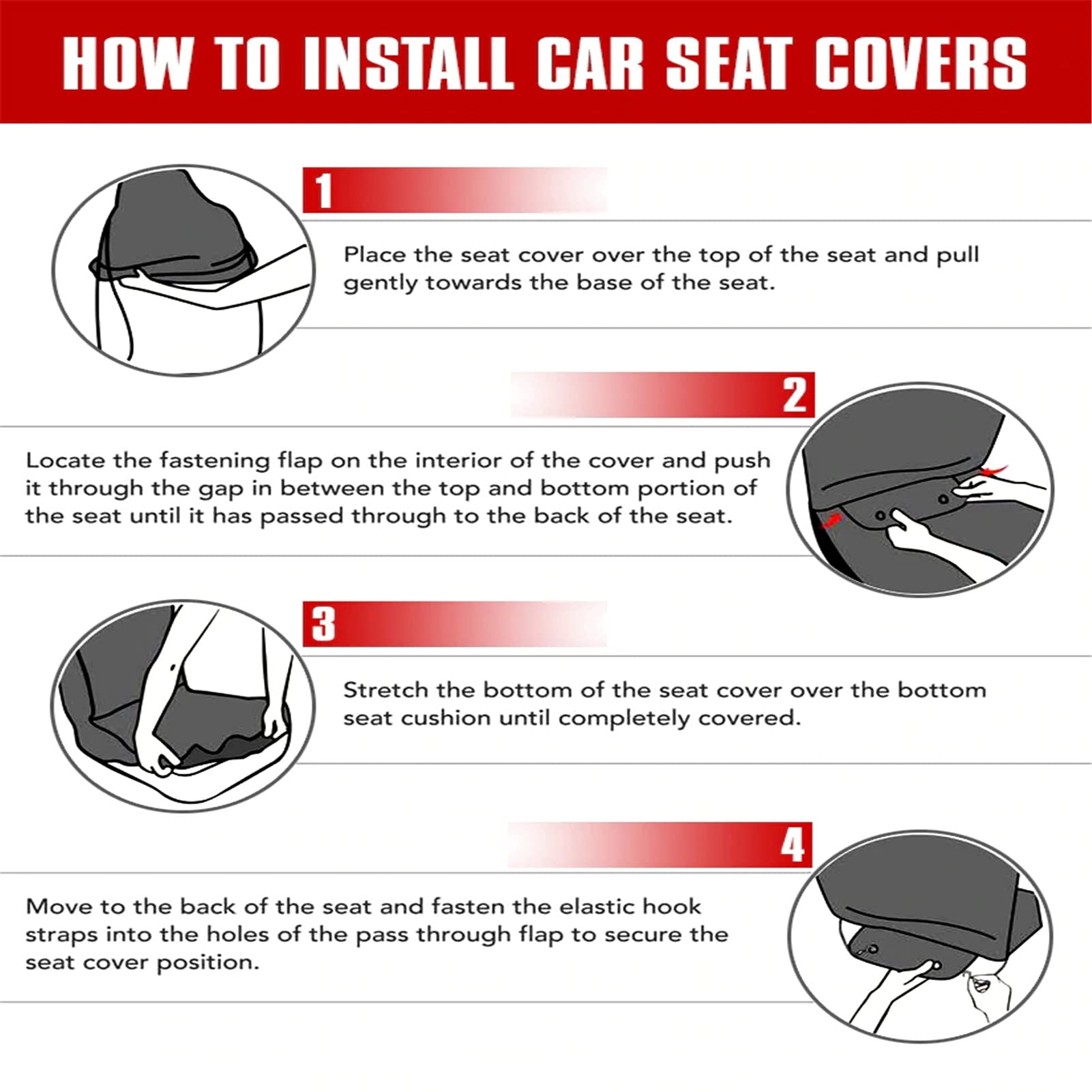 Blue Dragon Universal 15-Piece Car Seat Cover Set with Floor Mats, Steering Wheel Cover, Seatbelt Pads & Accessories - Perfect for SUVs, Trucks & Sedans