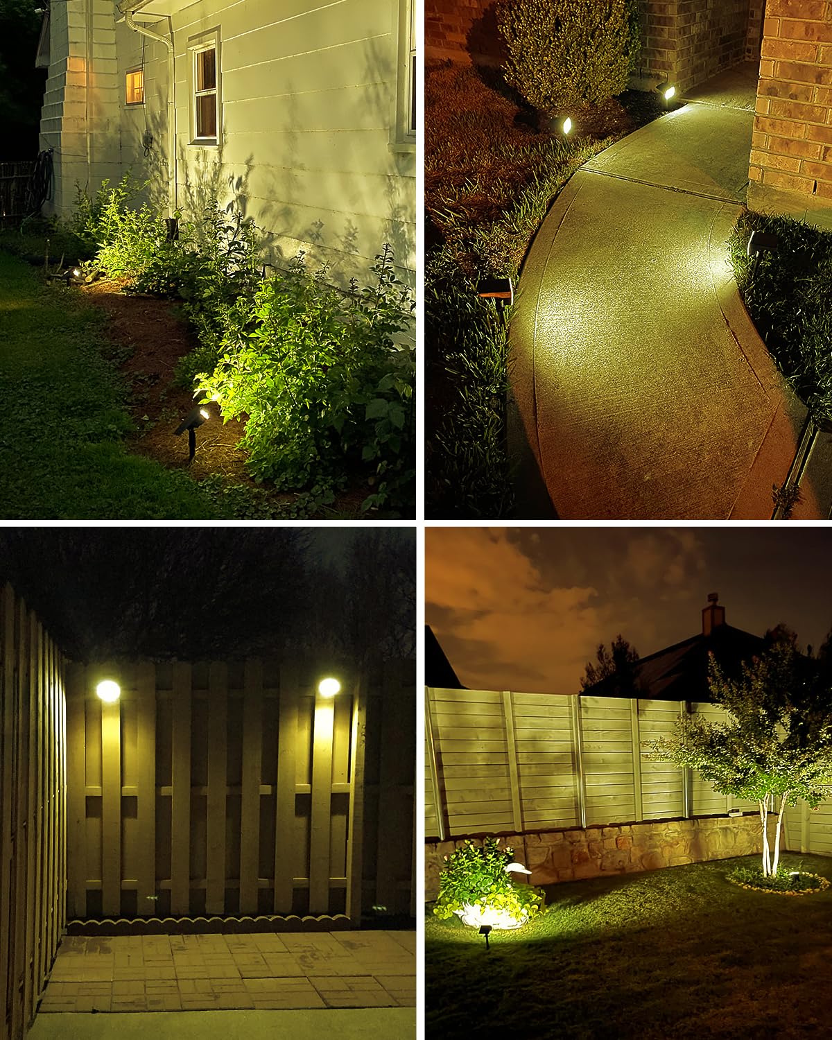 LOTMOS 72 LED Solar Spot Lights Outdoor Waterproof - 2-in-1 Solar Landscape Lighting with 3 Modes & Auto On/Off - IP67 Rated Solar Powered Wall Lights for Front Door, Backyard, Garage, Garden, Pathway (Warm White) | Perfect for Accent Lighting and Home Security