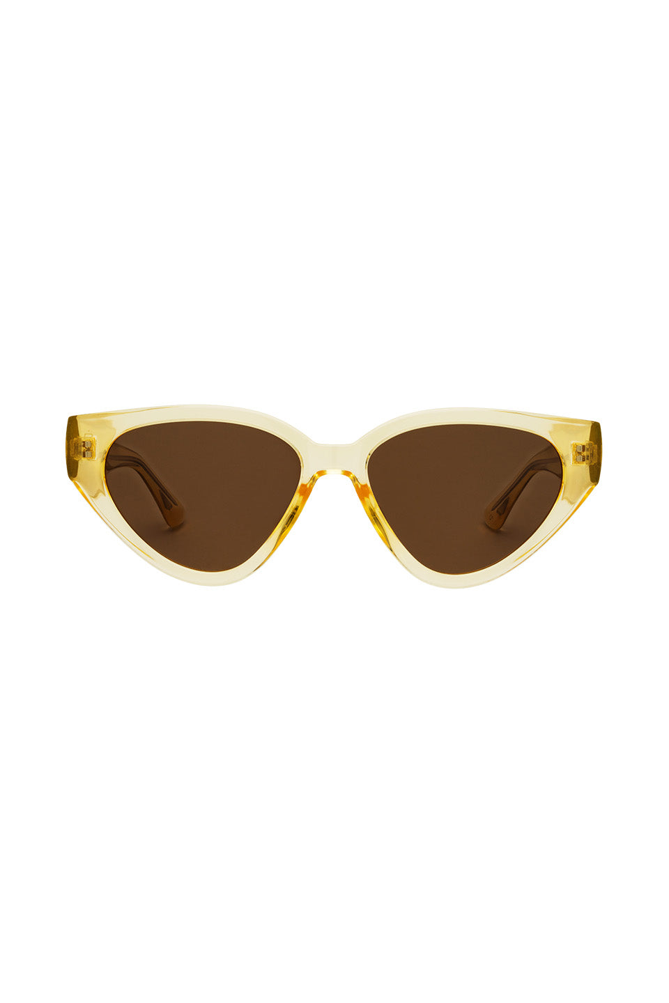 Stylish Fly Girl Oval Cateye Sunglasses - Yellow Frame with Brown UV Protection Lenses for Women | Perfect for Beach, Driving & Summer Fashion Accessories
