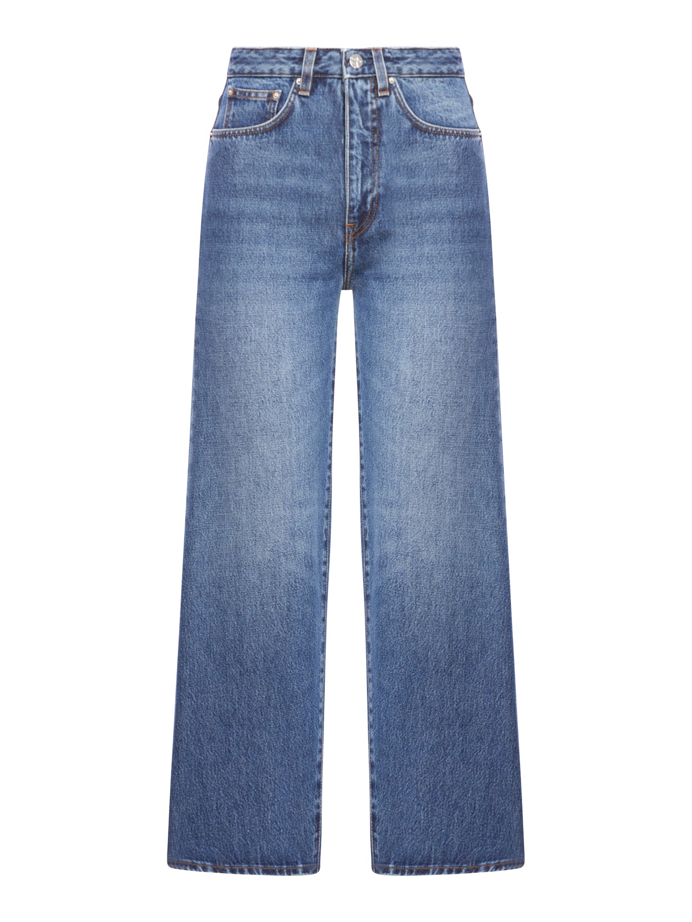 Toteme Flared Denim Jeans in Washed Blue - Stylish High Waist Bootcut Jeans for Women | Perfect for Casual Outfits, Office Wear & Night Out