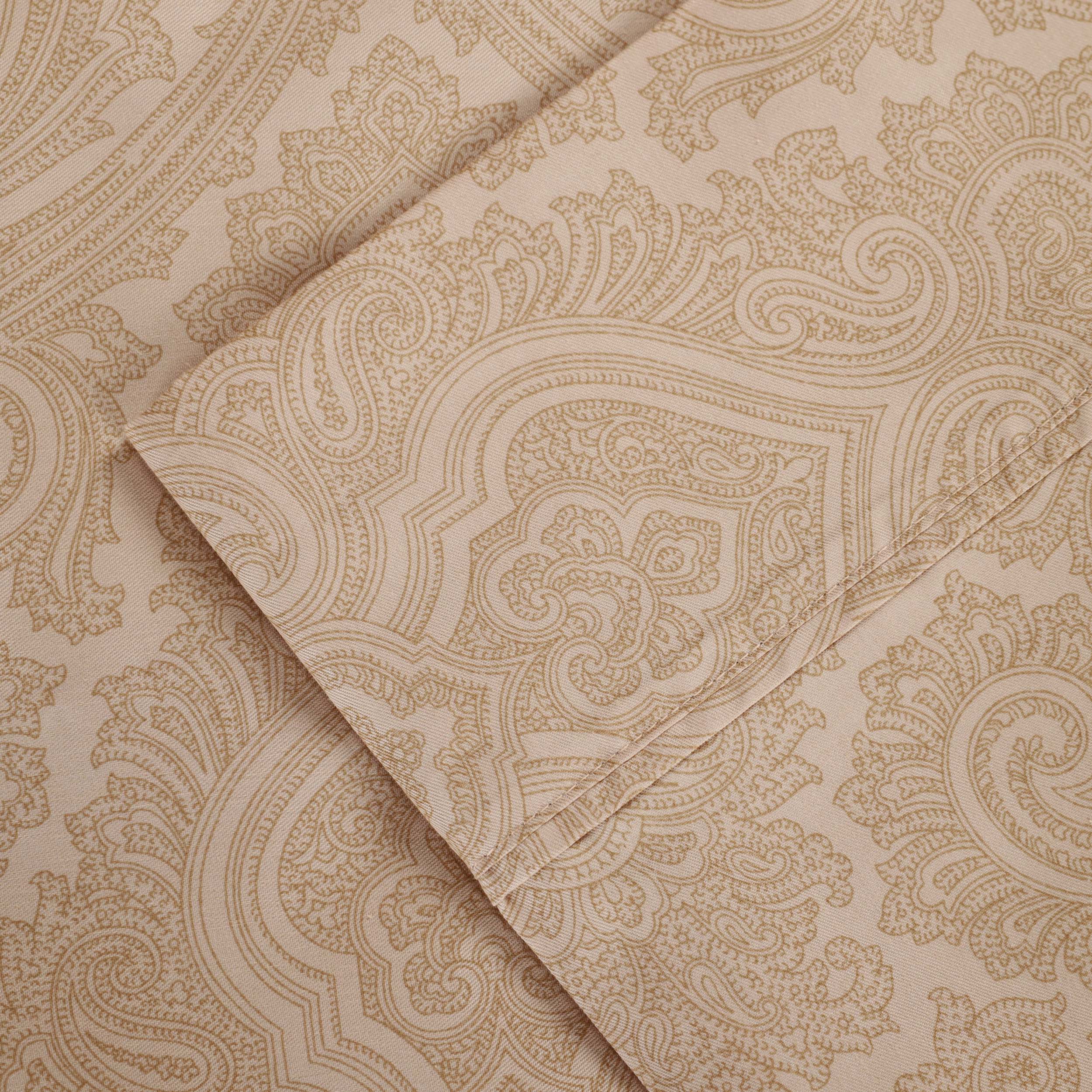 Italian Paisley 600 Thread Count Cotton Blend Deep Pocket Sheet Set - Ultra Soft Bedding for Queen & King Size Beds - Perfect for Luxury Hotels, Guest Rooms & Master Bedrooms