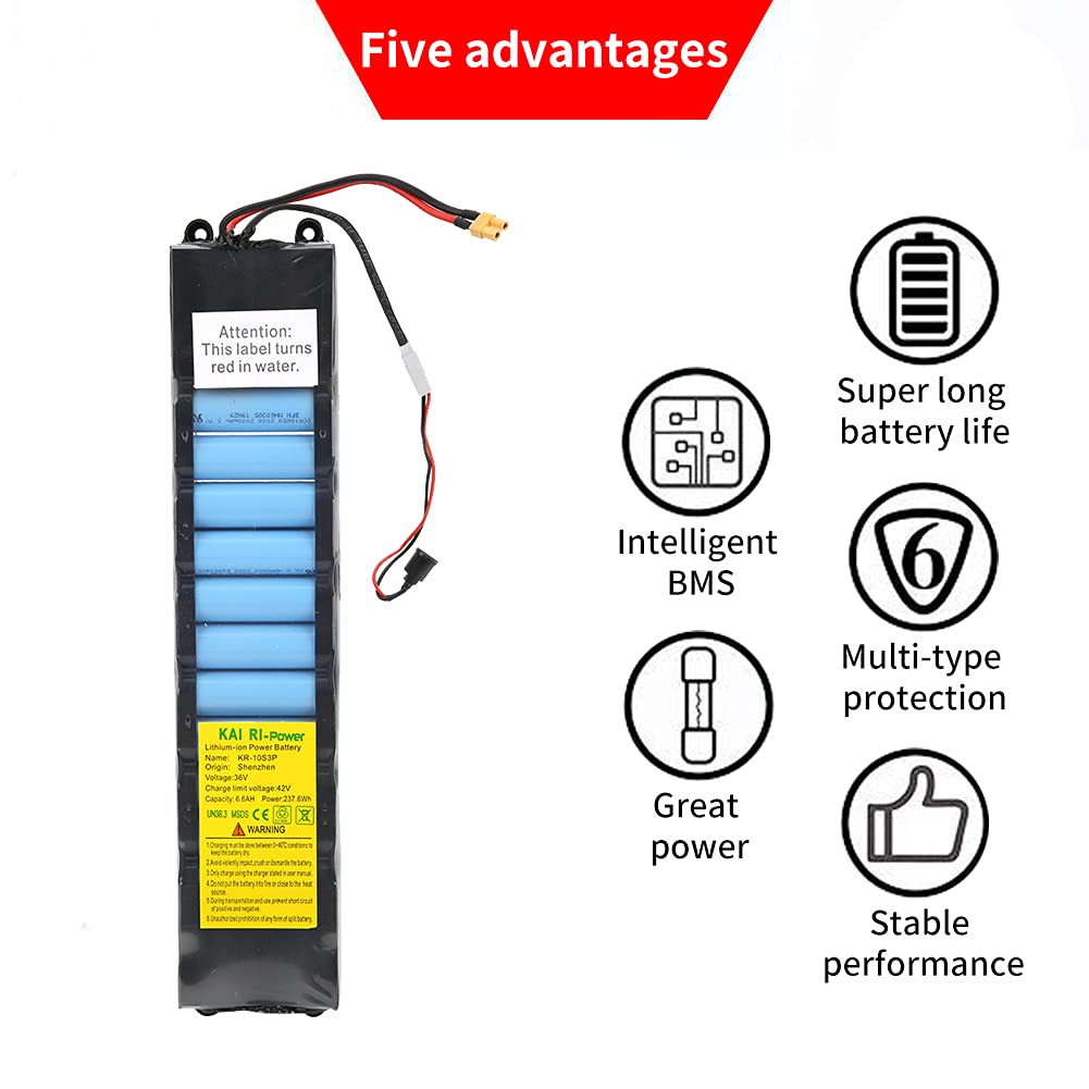 VGEBY 36V 6600mAh Rechargeable Battery for Xiaomi M365 Electric Scooter - High Capacity Replacement Battery Pack for M365/Swagger 5 - Perfect for Commuting, Campus Travel & Urban Mobility