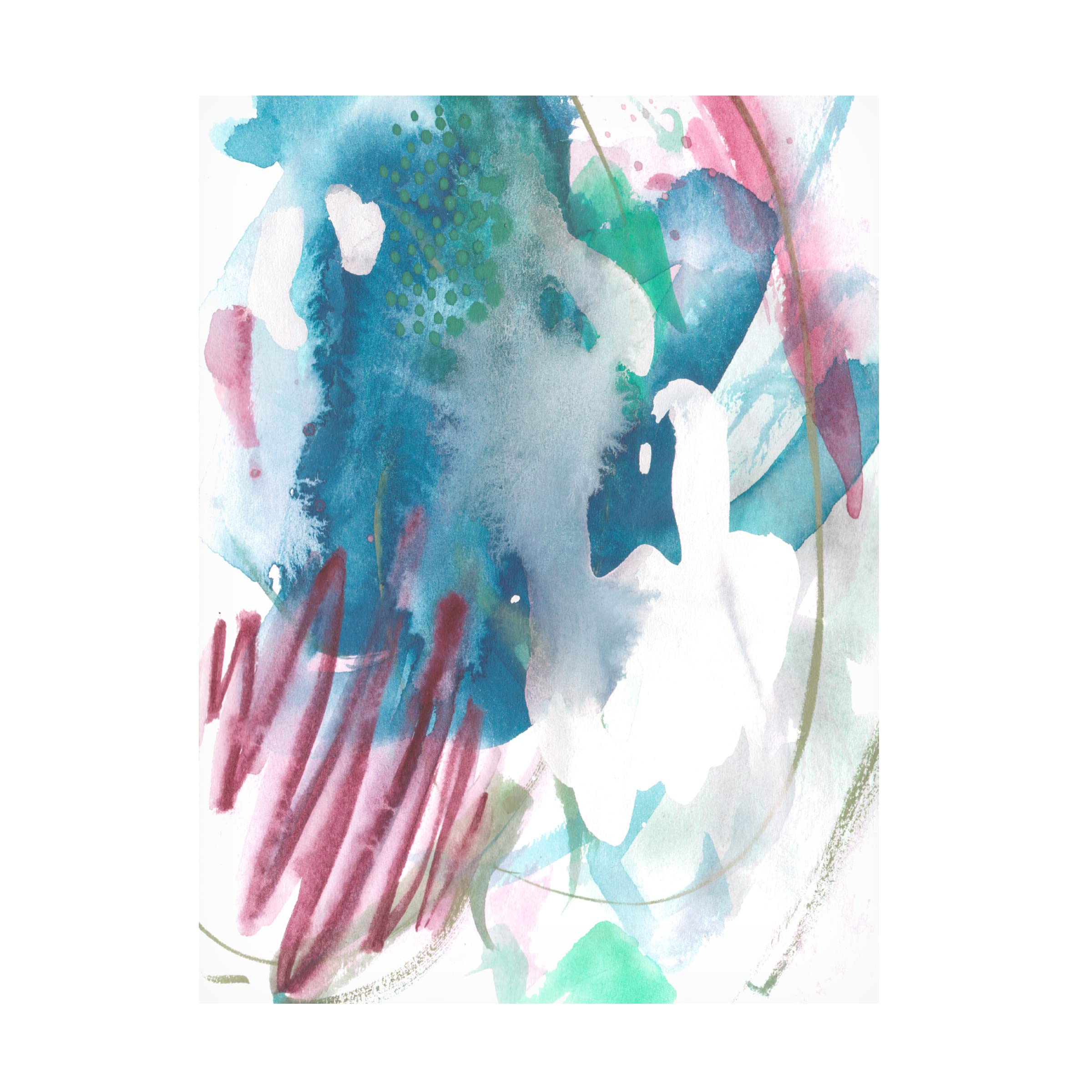 Trademark Fine Art 'Magenta Wave Form II' Canvas Wall Art by Melissa Wang - Modern Abstract Painting for Living Room, Bedroom & Office Decor