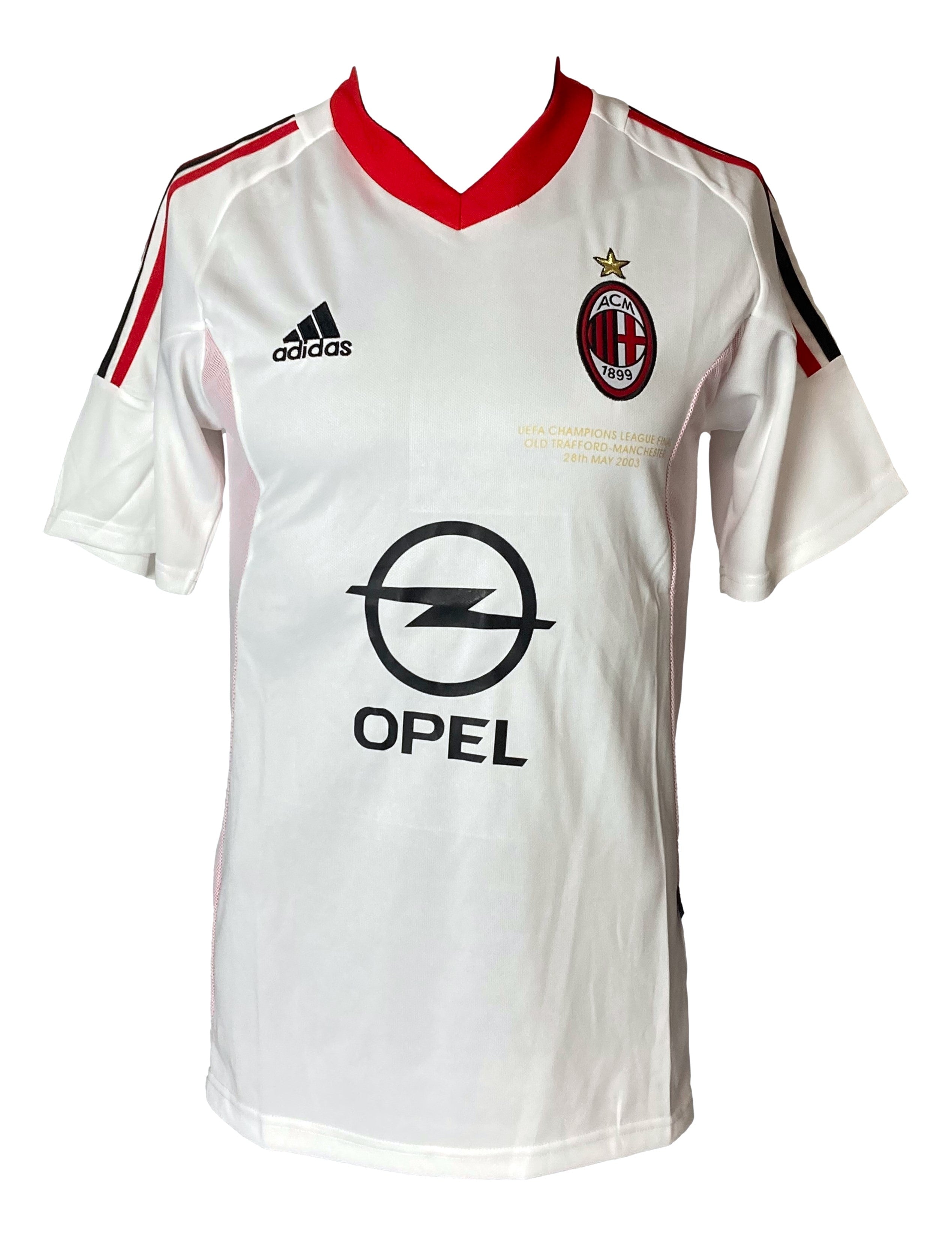 Authentic Andriy Shevchenko Signed AC Milan Adidas 2003 UEFA Champions League Jersey - Limited Edition Football Memorabilia for Collectors, Fans & Sports Enthusiasts - Perfect for Display, Gifts & Investment