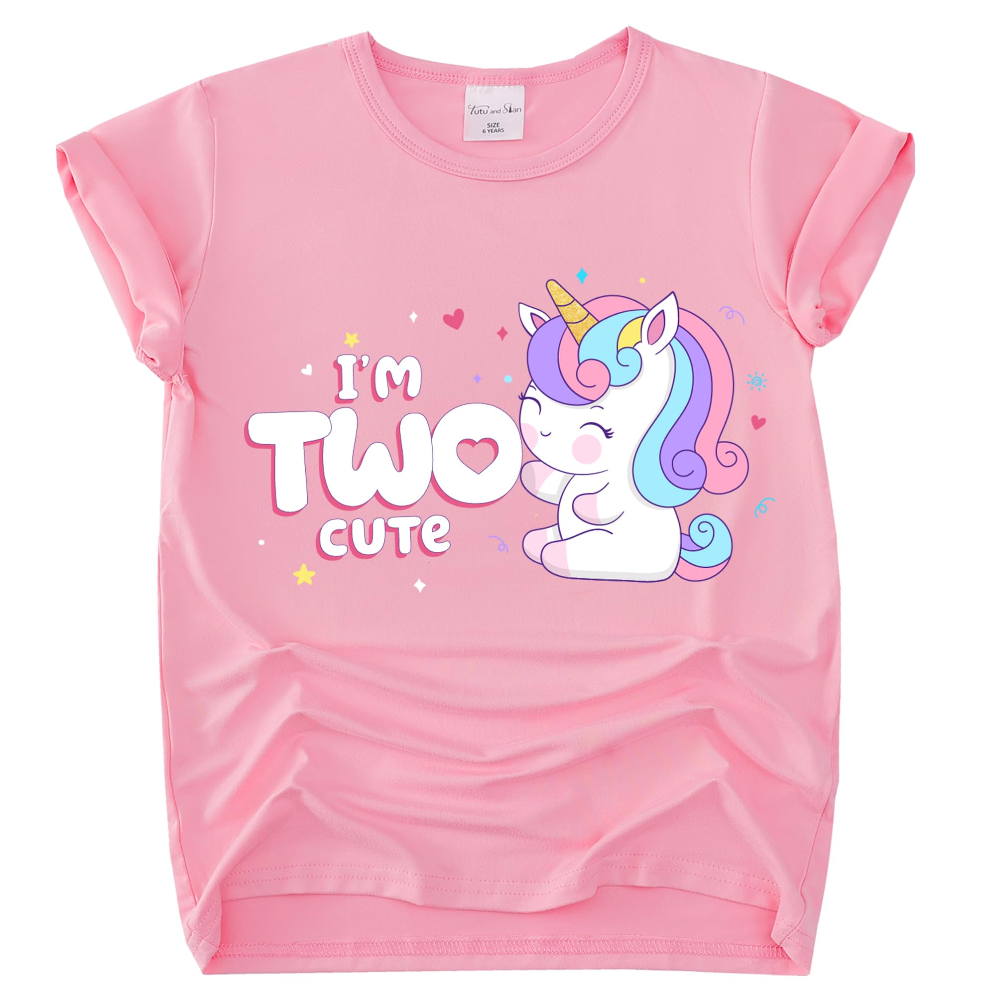 Unicorn Birthday Outfit for Girls - Tutu Dress Set with Shirt, Crown, Hair Bow & Sash | Cute Unicorn Costume for Birthday Parties, Photo Shoots & Dress-Up Play