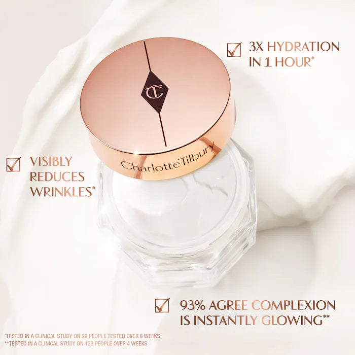 Charlotte Tilbury Magic Cream™ Anti-Aging Hyaluronic Acid Face Cream - Hydrating & Plumping Moisturizer for Wrinkles & Fine Lines - Perfect for Daily Skincare Routine & Nighttime Use