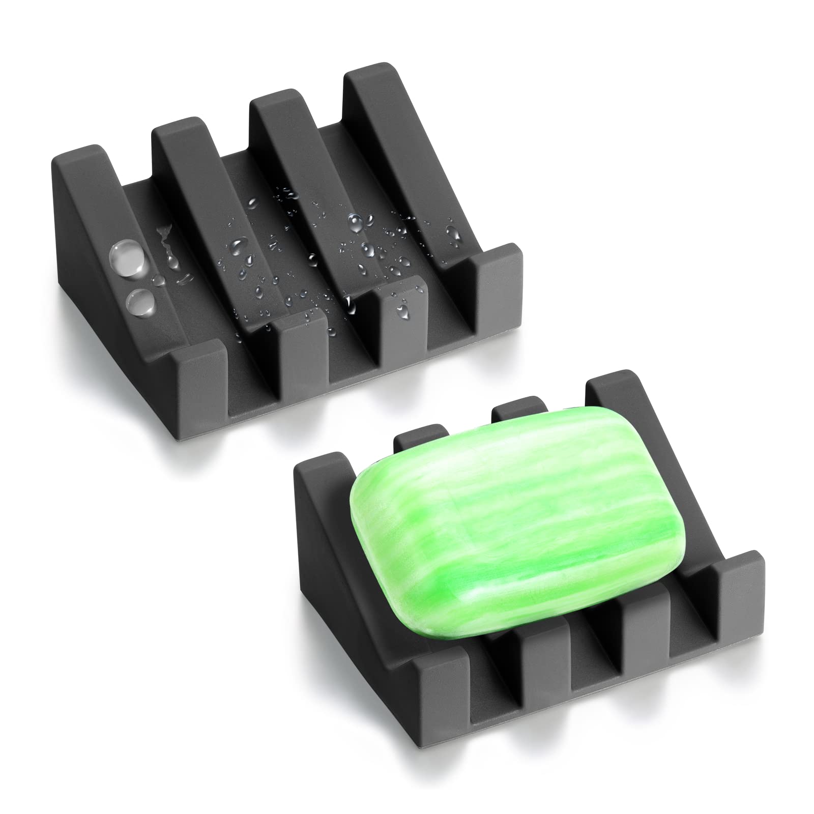 Premium Soap Dish Holder for Shower & Bathroom - Durable Bar Soap Tray for Kitchen, Bathtub - Easy to Clean, Keeps Soap Dry & Extends Soap Life - Perfect for Home, Spa, RV & Travel Use