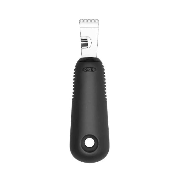 OXO Good Grips Citrus Zester - Premium Stainless Steel Kitchen Tool for Grating Lemon, Lime & Cheese - Perfect for Baking, Cooking & Garnishing Dishes