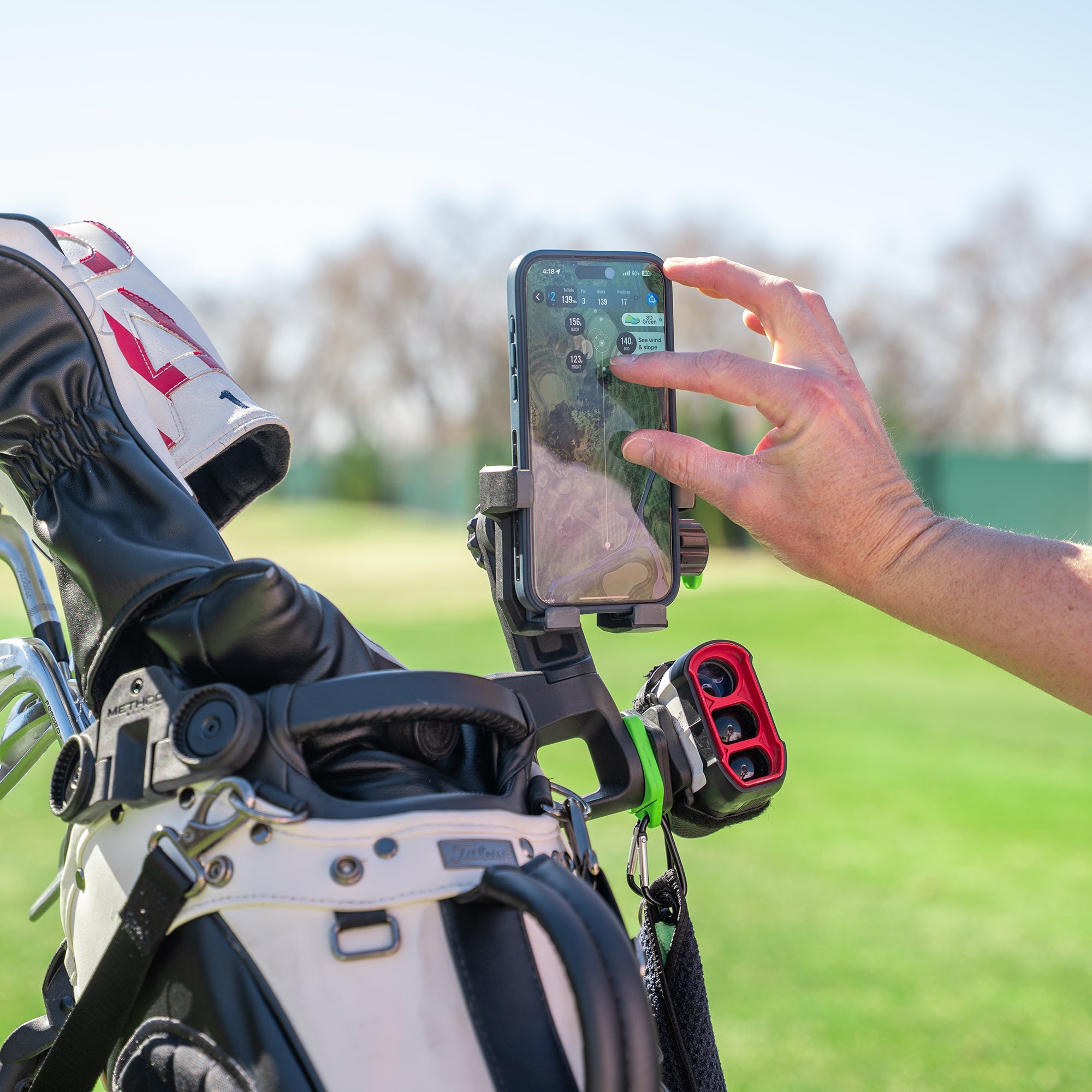 Magnetic Golf Bag Phone Holder - CarryStack Pro Pack with Secure Mount for iPhone & Android - Perfect for Golfing, Hiking & Outdoor Activities