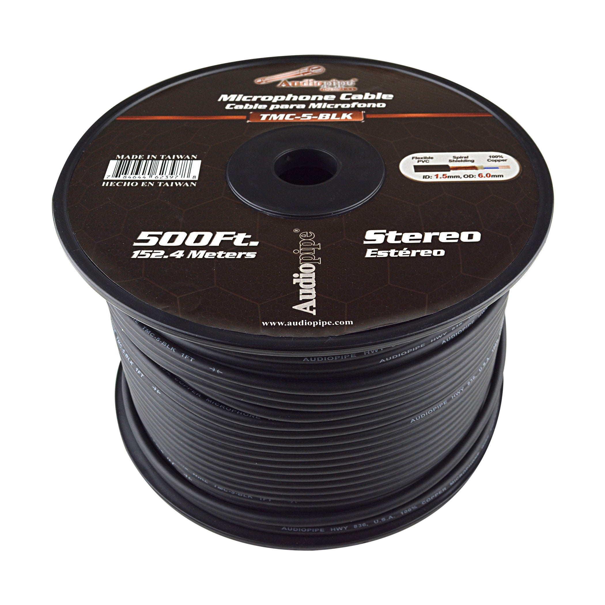 500' Premium Microphone Cable - 100% Oxygen-Free Copper, Low Noise & High Fidelity (TMC 5 BLK) - Perfect for Studio Recording, Live Performances & Professional Audio Setups
