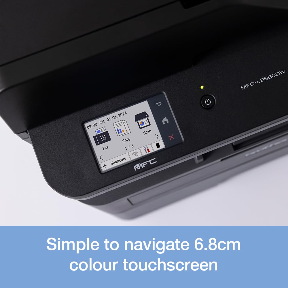 Brother MFC-L2860DW Wireless Monochrome Laser Printer - Print, Copy, Scan & Fax | Auto Duplex Printing | A4 Paper Size | Fast Printing for Home & Office Use | Perfect for Small Businesses & Remote Work