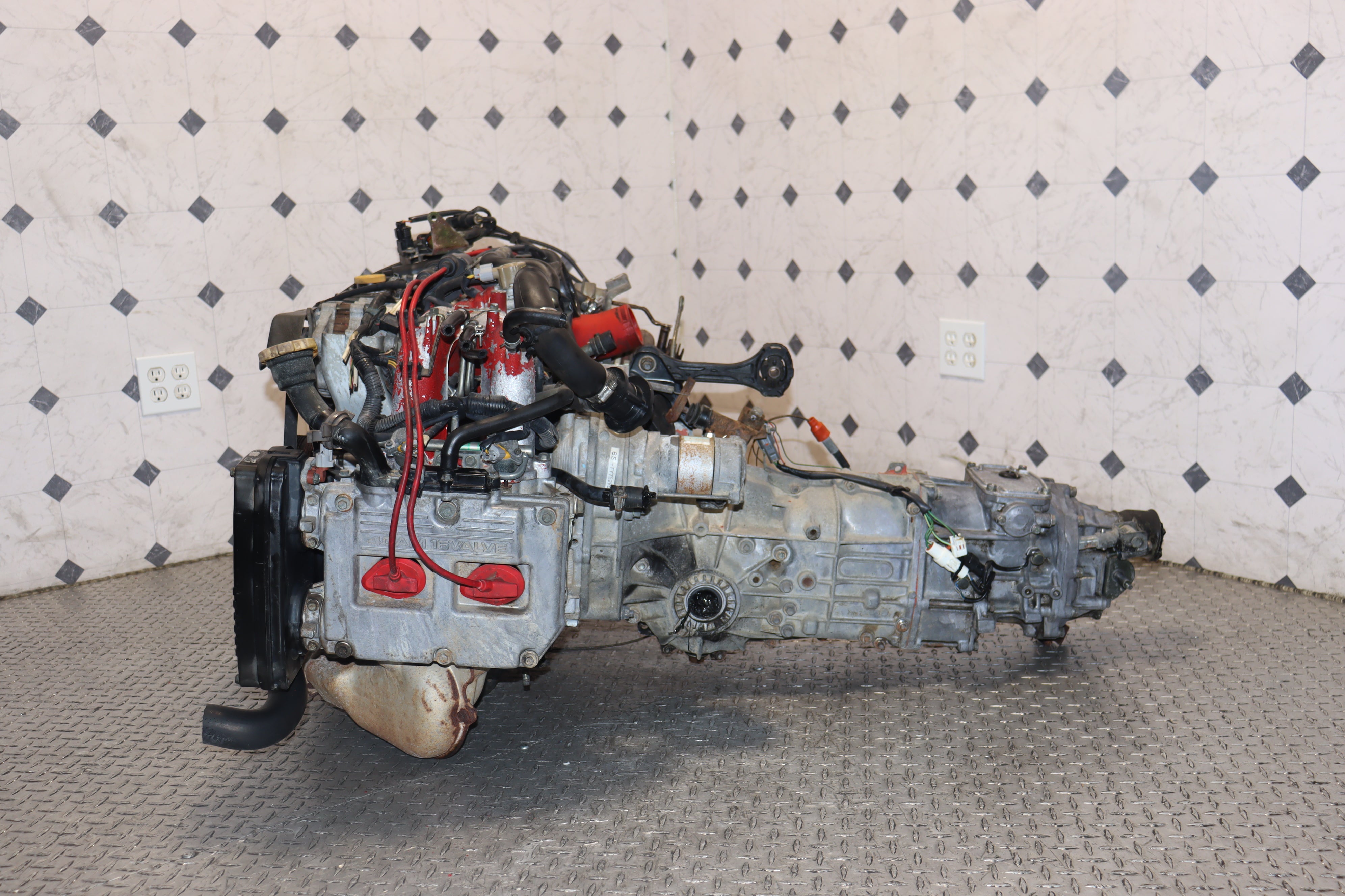 JDM EJ207 Turbo Engine with 5-Speed Manual Transmission - High Performance Subaru Engine for Racing, Drifting & Engine Swap Projects