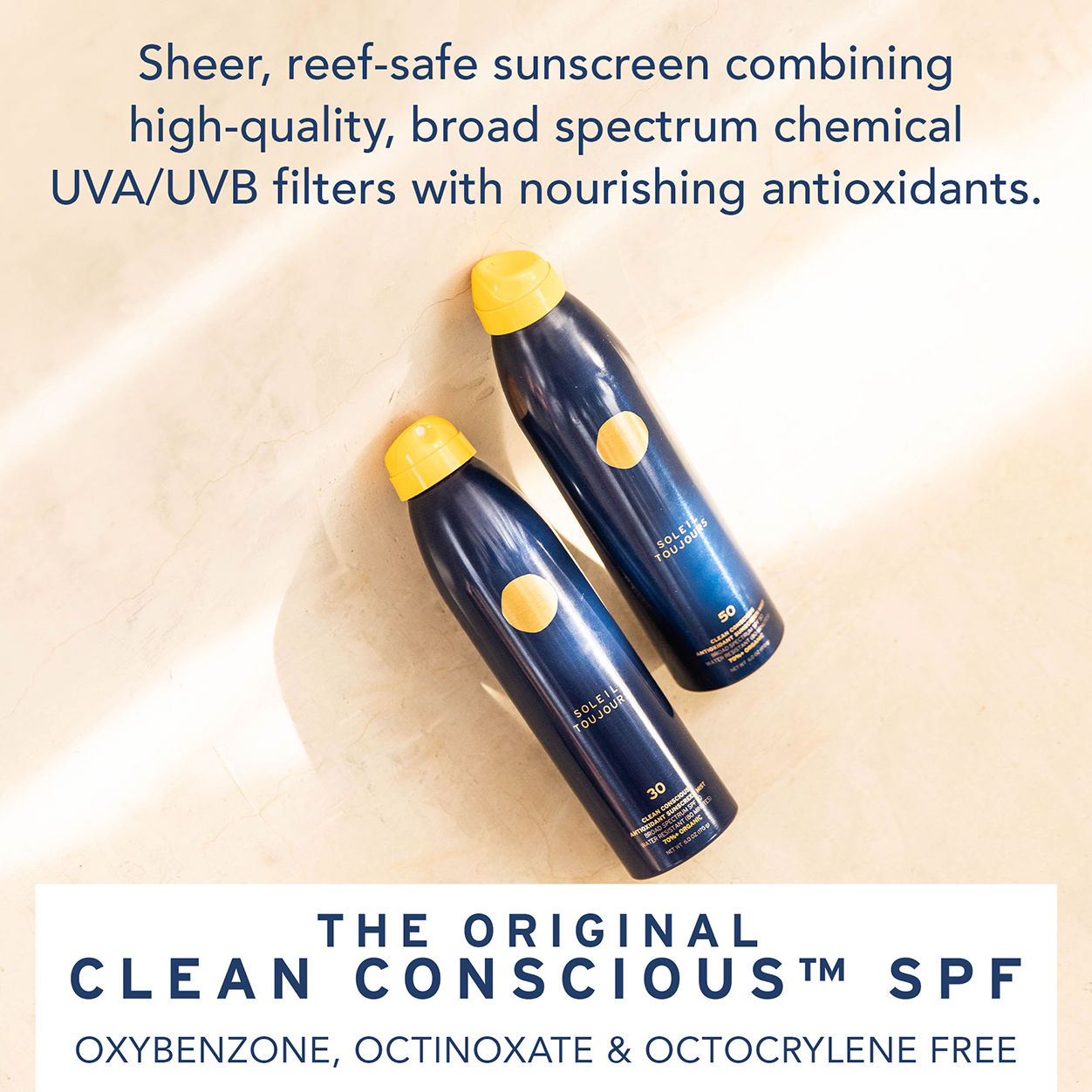 Clean Conscious Antioxidant Sunscreen Mist SPF 50 - Broad Spectrum UVA/UVB Protection, Water-Resistant, Reef-Safe, Lightweight Spray for Face & Body - Perfect for Beach, Pool & Outdoor Activities