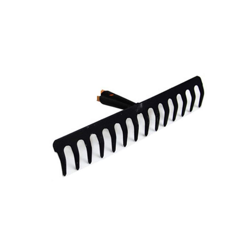 **Heavy Duty Garden Rake - 16-Inch Steel Bow Rake for Leaf Cleaning, Lawn Leveling & Landscaping - Durable Welded Head with Sturdy Teeth - Perfect for Yard Work, Gardening & Outdoor Maintenance**
