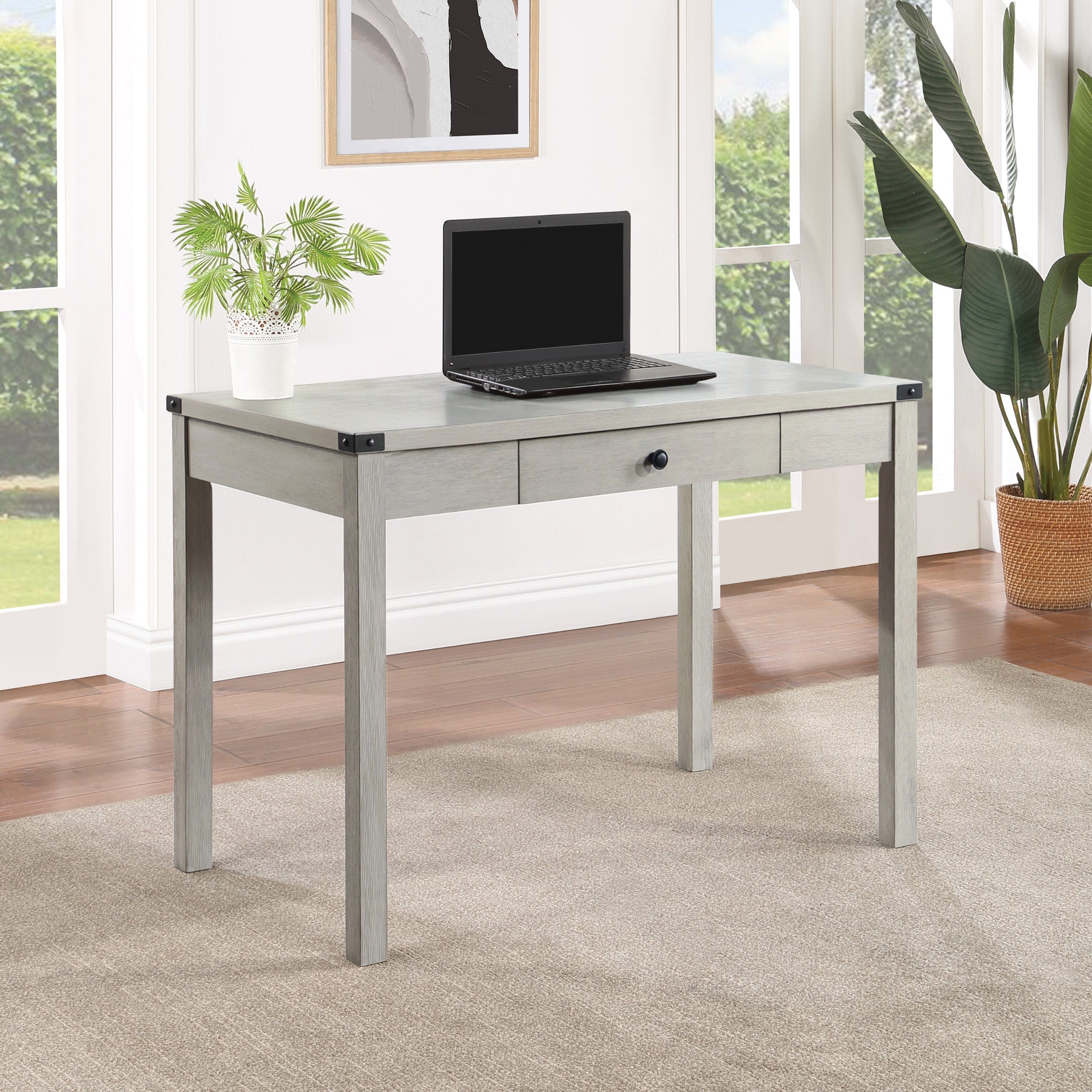 Office Star Victor Writing Desk [VTR4224] - Modern Home Office Desk with Storage Drawer for Small Spaces | Perfect for Remote Work, Study & Crafting