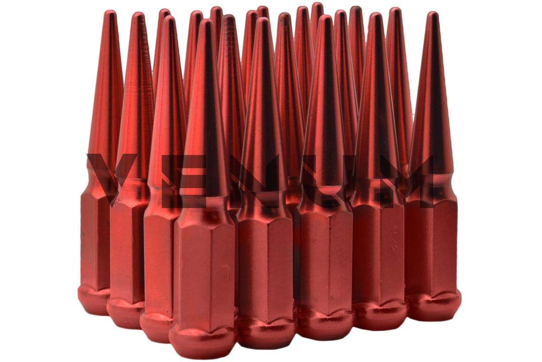 Venum 32PC Red Anodized Spike Lug Nuts - 4.5