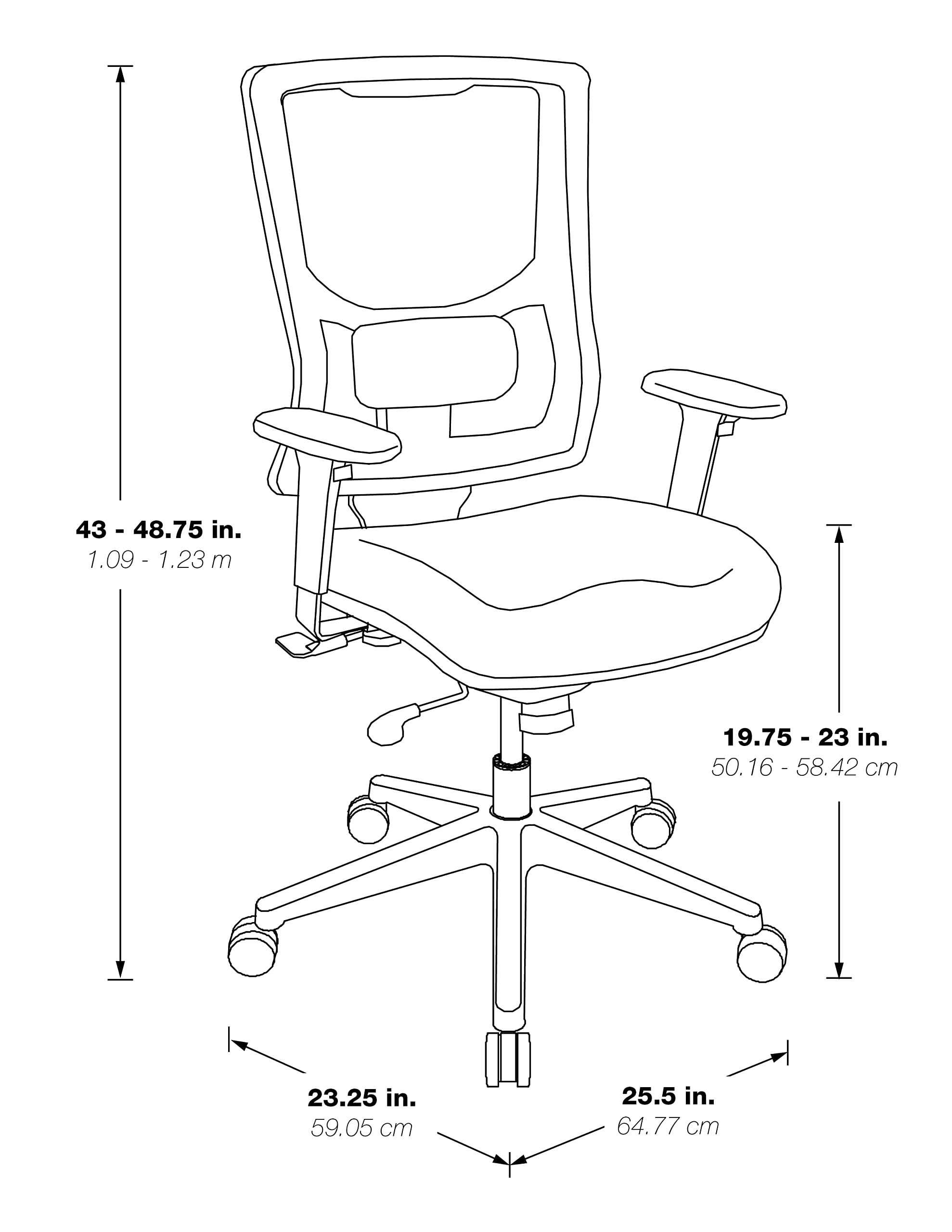 Office Star ProGrid High-Back Ergonomic Office Chair - Adjustable Mesh Back with Lumbar Support & Padded Seat, Jade Fabric - Perfect for Home Office, Executive Desk & Computer Workstations