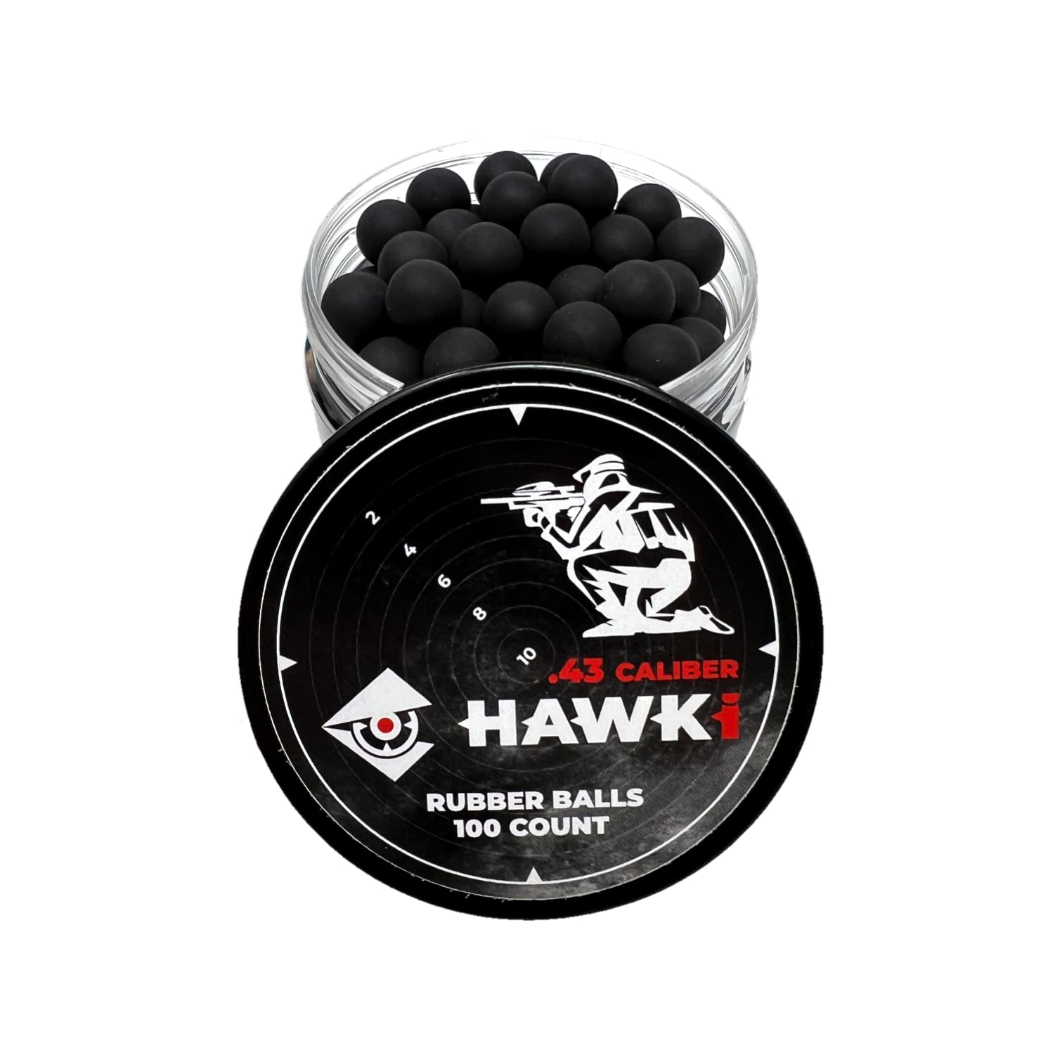 Hawki .50 & .43 Caliber Reusable Soft Rubber Training Balls - Less Lethal Ammo for Paintball Guns | Perfect for Target Practice, Force-on-Force Drills & Non-Lethal Training Exercises