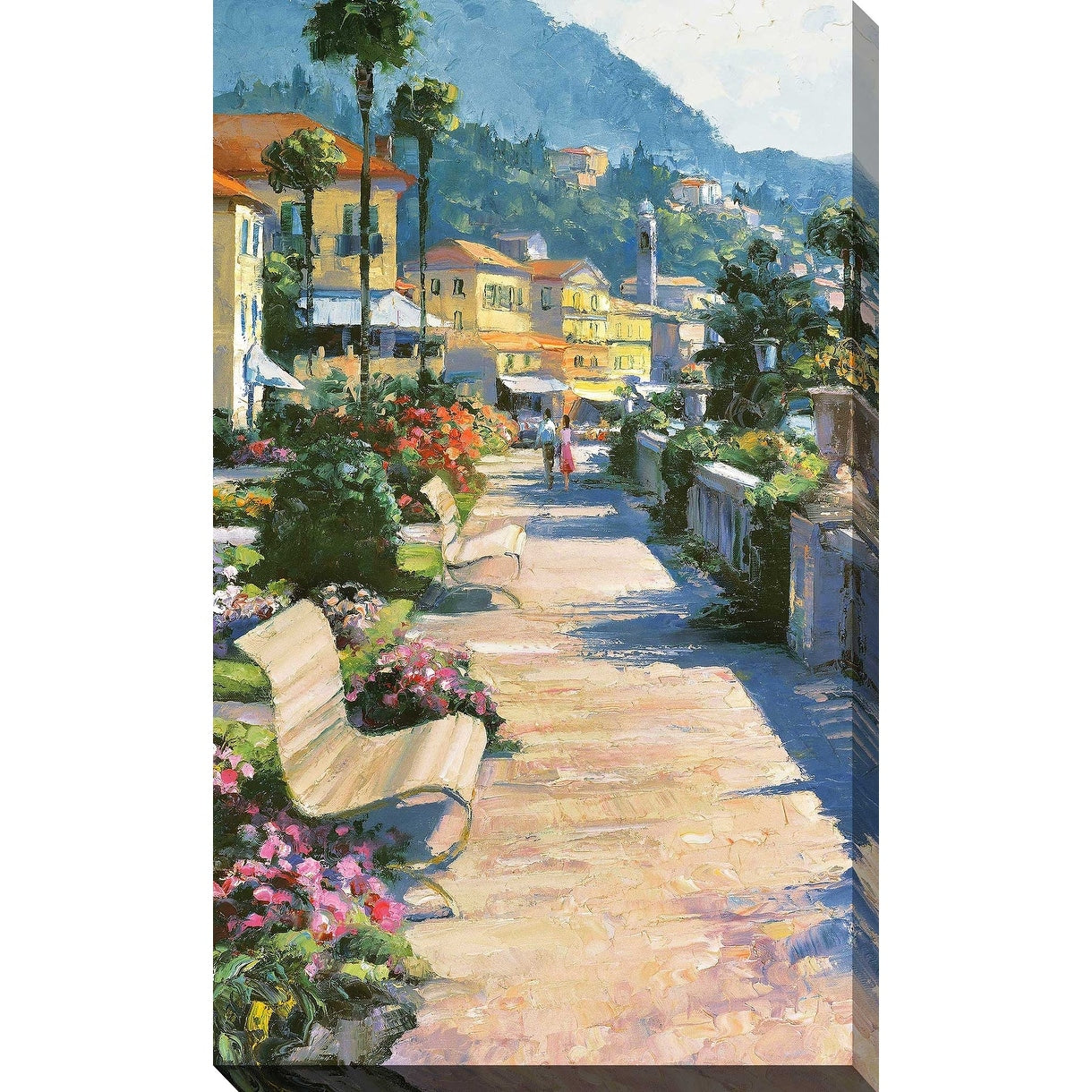 Bellagio Promenade by Howard Behrens - Premium Canvas Art Print - Perfect for Living Room, Bedroom & Office Wall Decor