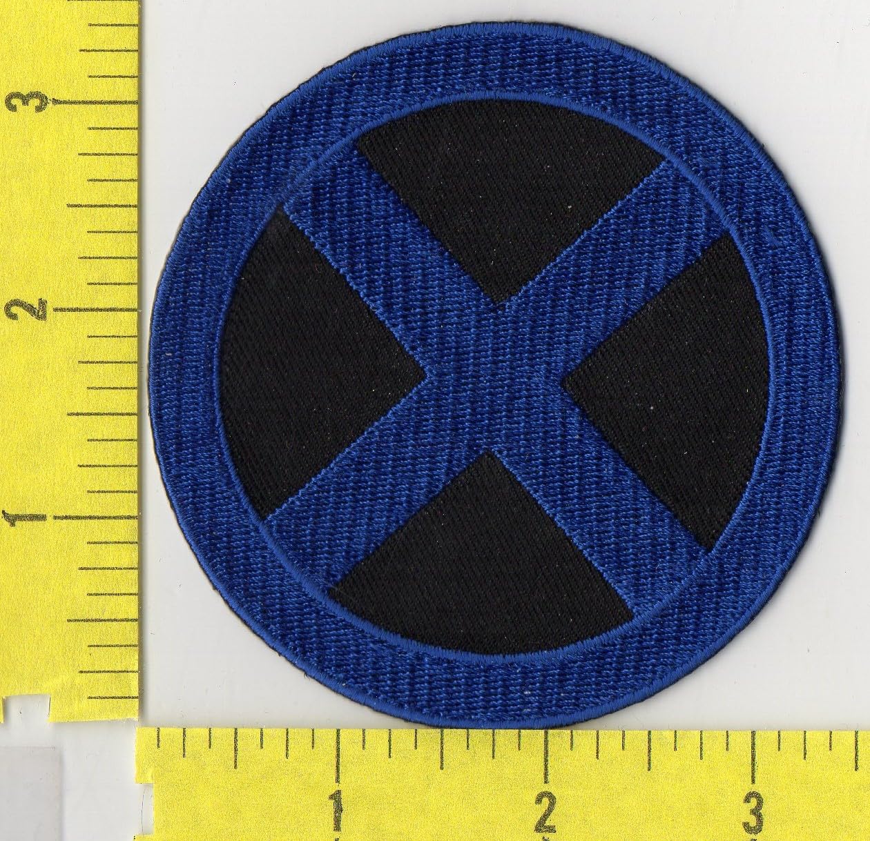 X-M Blue-Raven Logo Iron-On Patch for Jackets, Bags & DIY Crafts - Durable Embroidered Badge for Clothing Customization & Costume Design
