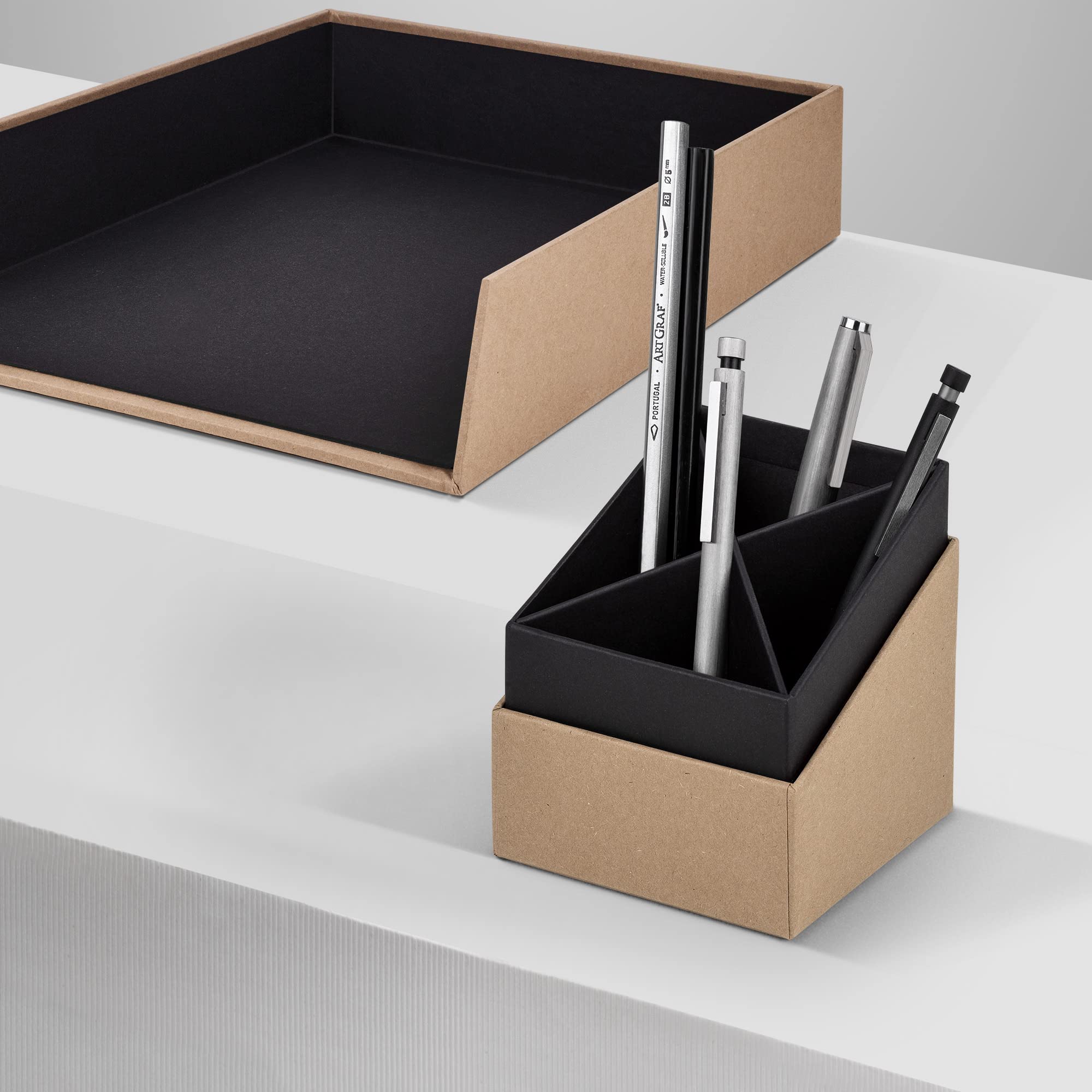 S.O.H.O. 1331452620 Kraft Pencil Box - Durable School & Office Supplies for Students, Artists & Professionals - Perfect for Organizing Pens, Pencils & Art Tools