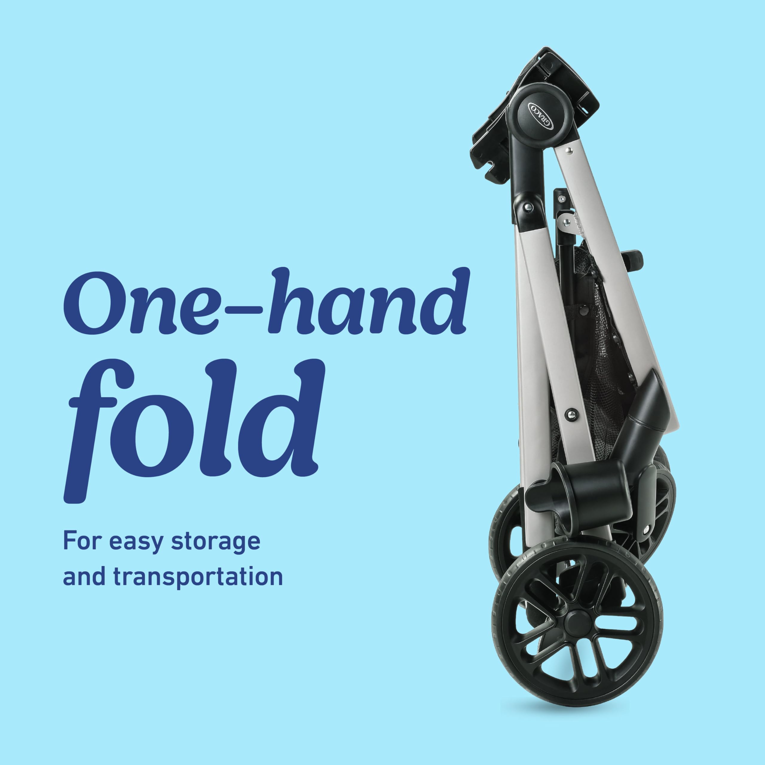 Graco Modes Pramette Stroller - Convertible Baby Stroller with True Pram Mode, Reversible Seat & One-Hand Fold | Includes Child Tray, Extra Storage & Pierce Design | Perfect for Newborns, Infants & Toddlers - Ideal for City Walks, Shopping & Travel