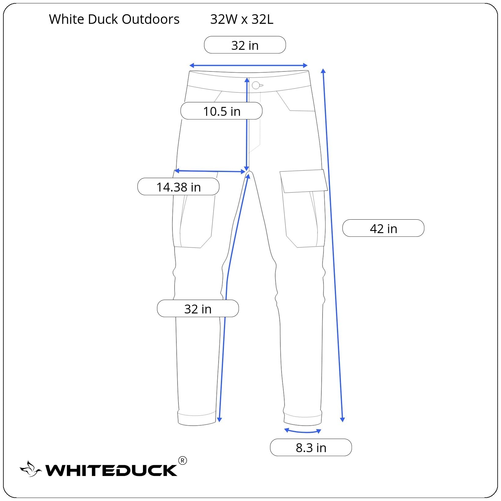 WHITEDUCK Men's Tactical Pants - Ripstop Stretch Water Resistant Cargo Work Pants with 13 Pockets for Military, Hiking & Outdoor Activities | Durable & Comfortable for Workwear, Camping & Adventure
