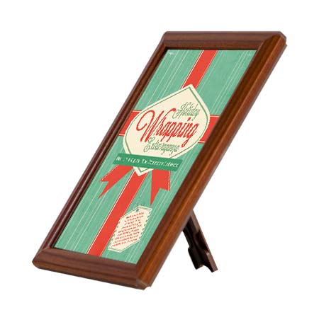 8x10 Table Top Sign Frame with Wood Snap Frame Finish - Perfect for Restaurants, Retail Stores, and Promotional Displays