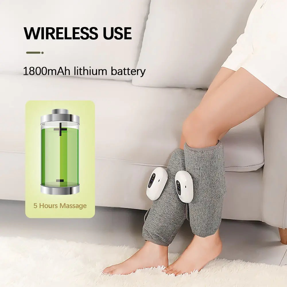 Electric Foot and Calf Massager for Muscle Relaxation - Rejuvenating Leg Massage Machine for Pain Relief & Circulation - Perfect for Home Use, Post-Workout Recovery & Office Relaxation