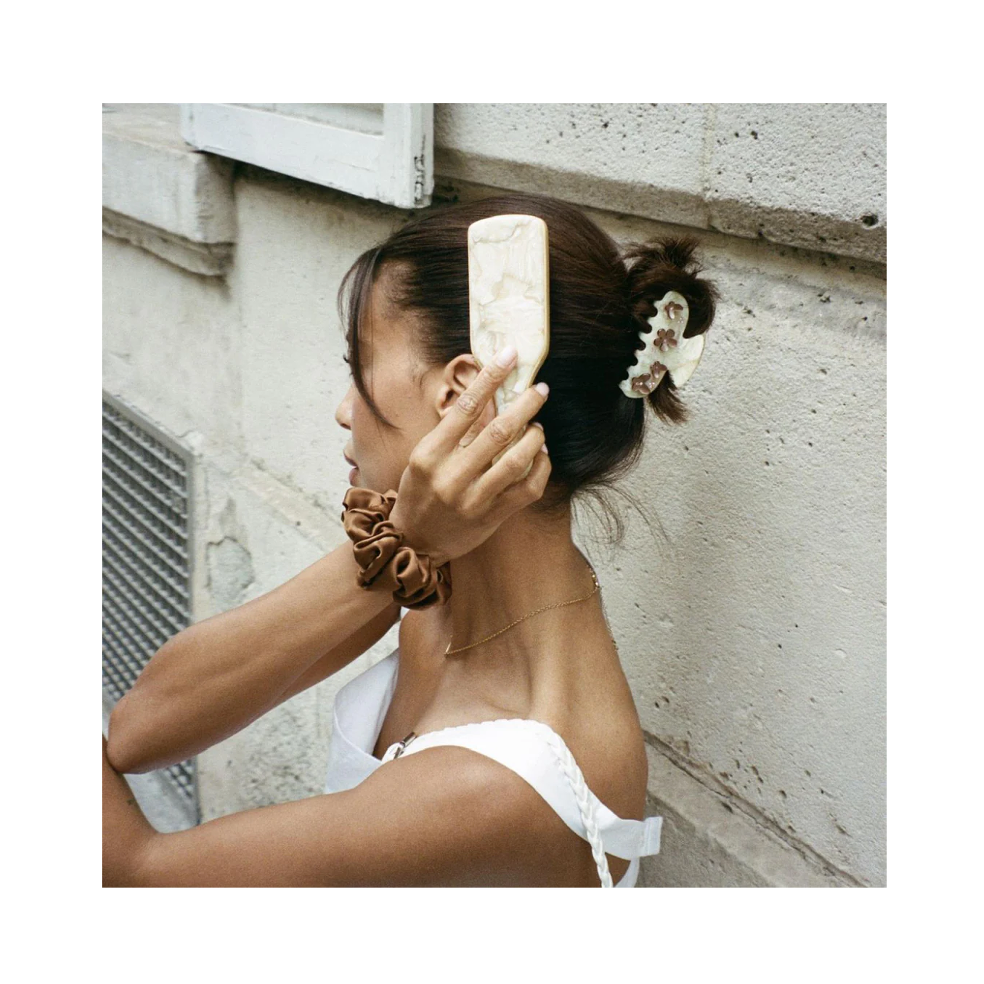 Emi Jay Mini Boar Bristle Hair Brush for Shine & Detangling - Perfect for Travel, Purse & On-the-Go Styling