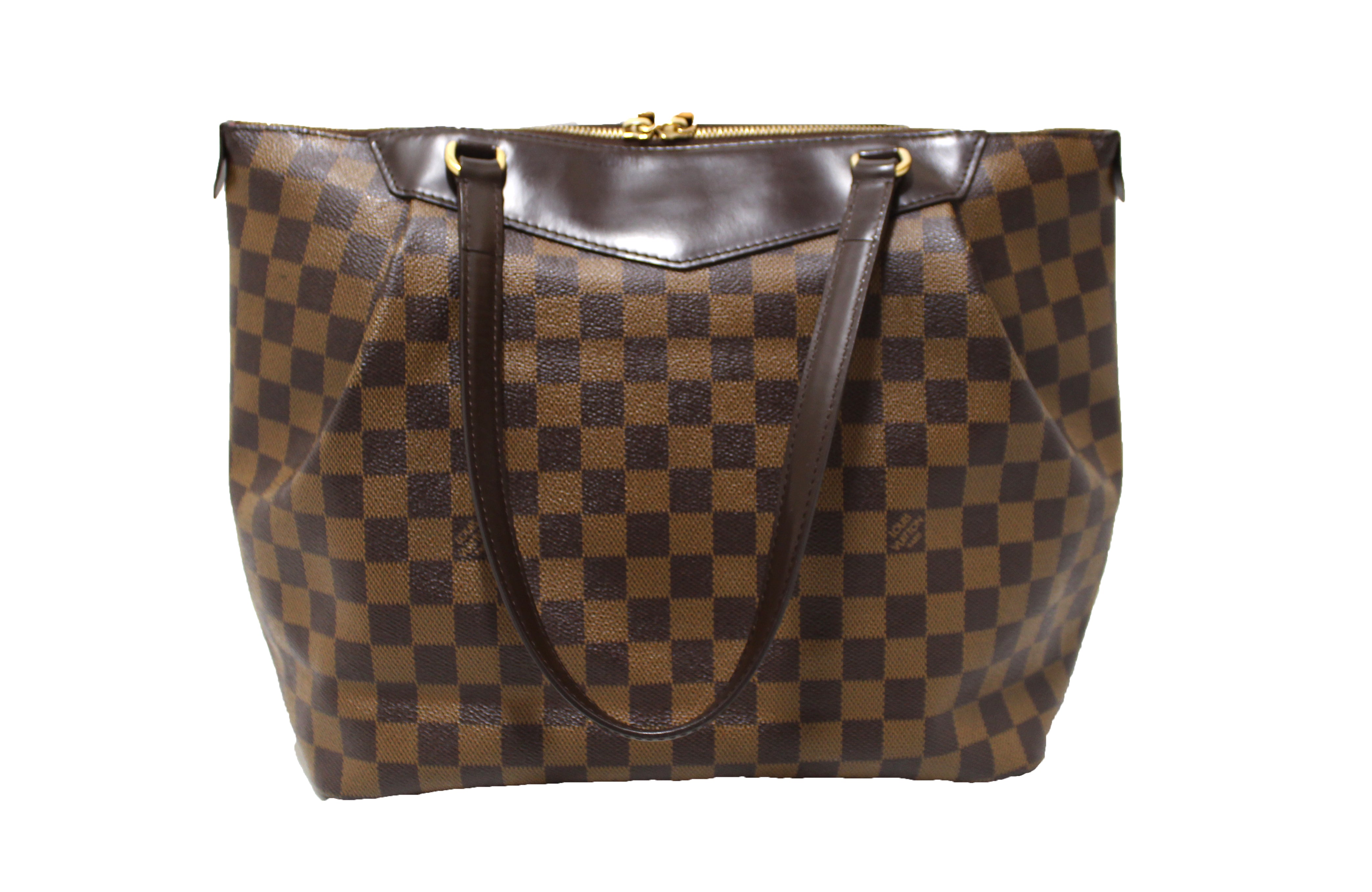 Authentic Louis Vuitton Damier Ebene Westminster GM Tote Shoulder Bag for Women - Luxury Designer Handbag for Work, Travel & Everyday Use