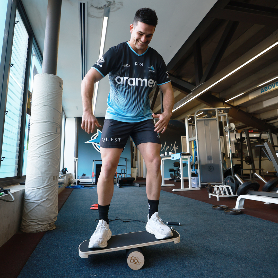 66Fit Rolling Balance Board - Core Strength Trainer for Stability & Fitness - Perfect for Home Workouts, Yoga, and Physical Therapy