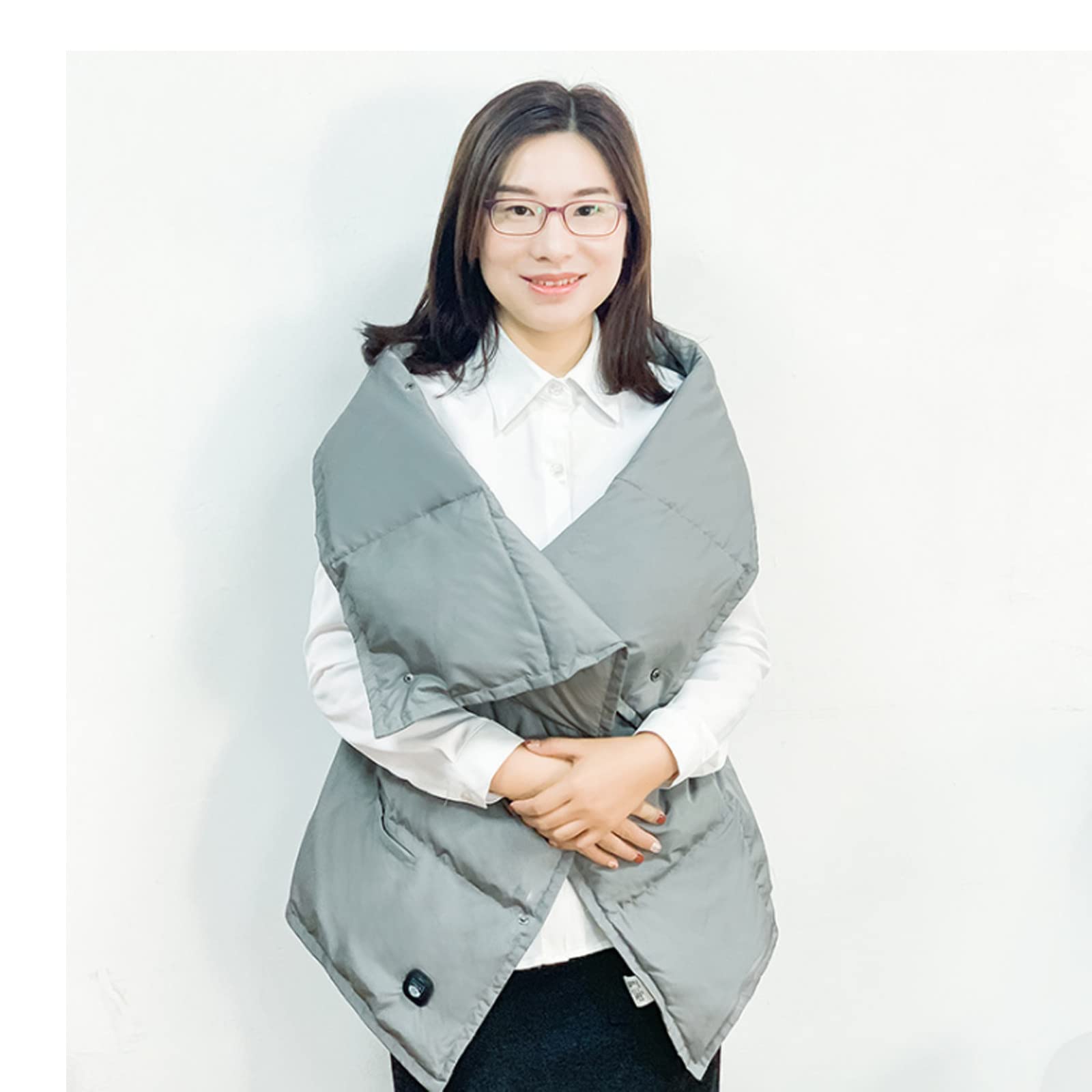 CLKJ Electric Heating Blanket - USB Fast Heating Wearable Blanket for Camping, Home & Office - Multi-Purpose Electric Heating Vest for Outdoor Use - Perfect for Cold Weather, Travel & Indoor Comfort