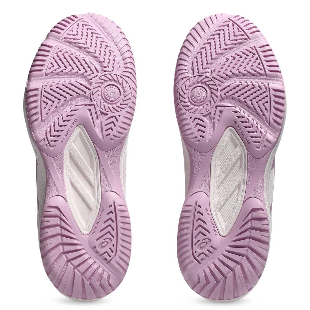 ASICS Upcourt 6 GS Junior Indoor Court Shoes for Girls - Pale Pink/Light Ube | Volleyball, Badminton & Indoor Sports Sneakers for Kids