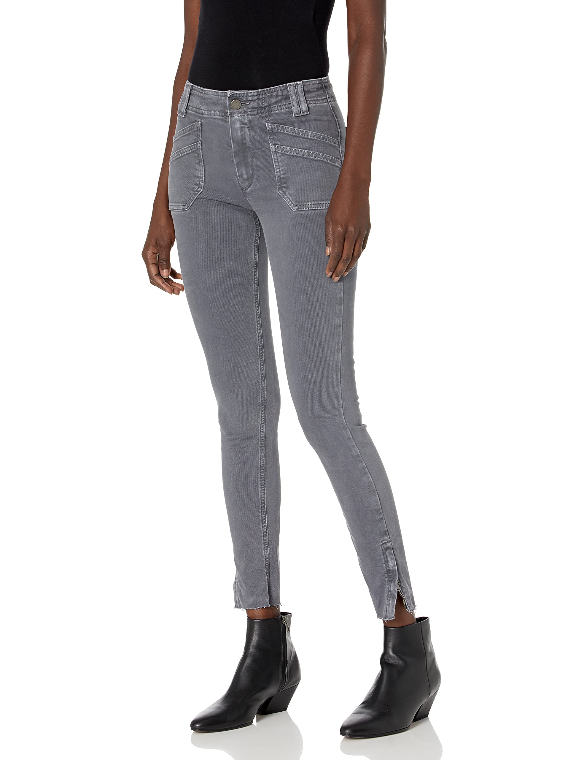 PAIGE Women's Hoxon Utilitarian Ankle Jeans - Slim Fit Stretch Denim Pants for Casual Wear & Everyday Outfits