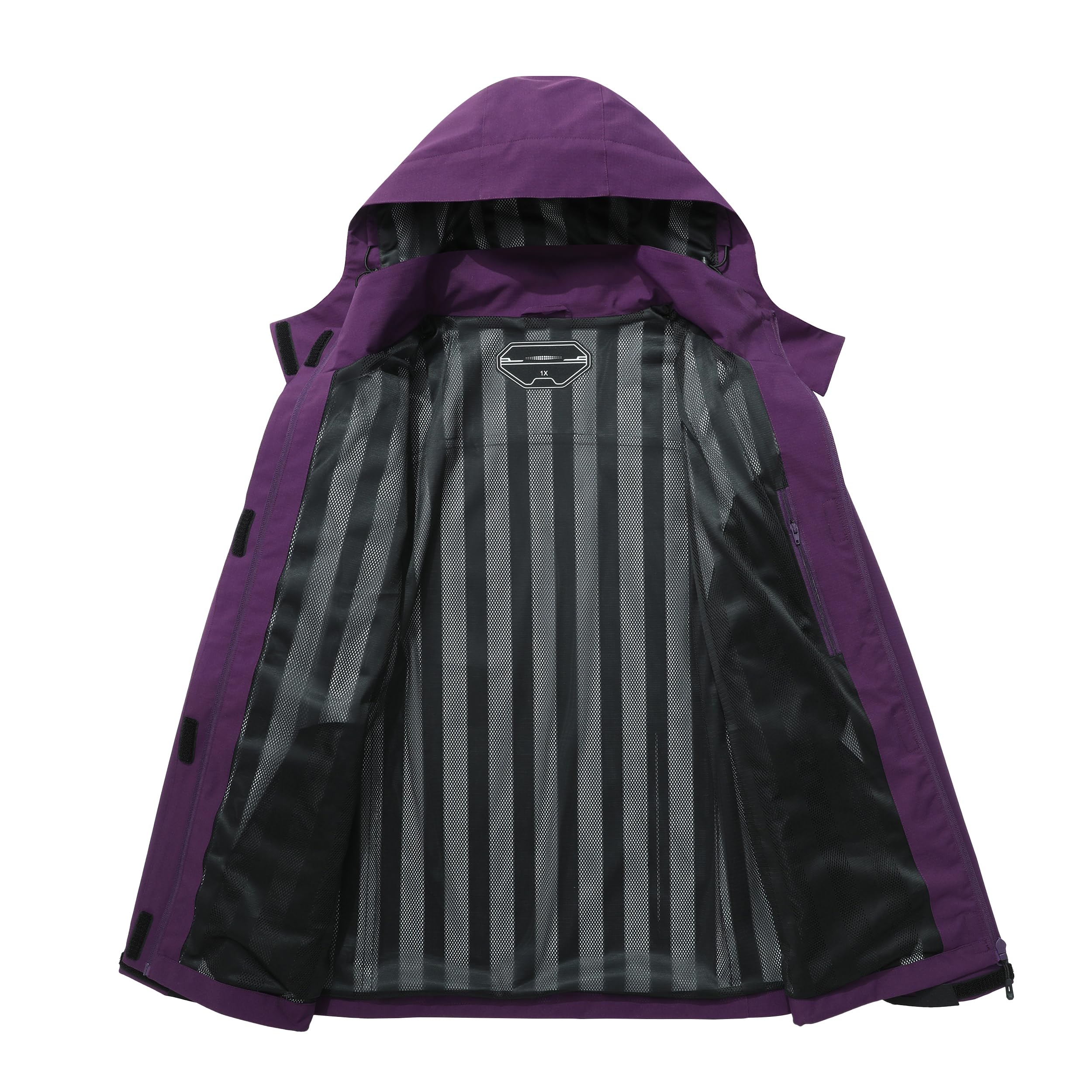 **KAIDER Women's Plus Size Lightweight Waterproof Hooded Rain Jacket - Windproof & Breathable Outdoor Jacket for Hiking, Travel & Commuting**    *(Perfect for Rainy Days, Camping, Walking Dogs & Everyday Wear)*