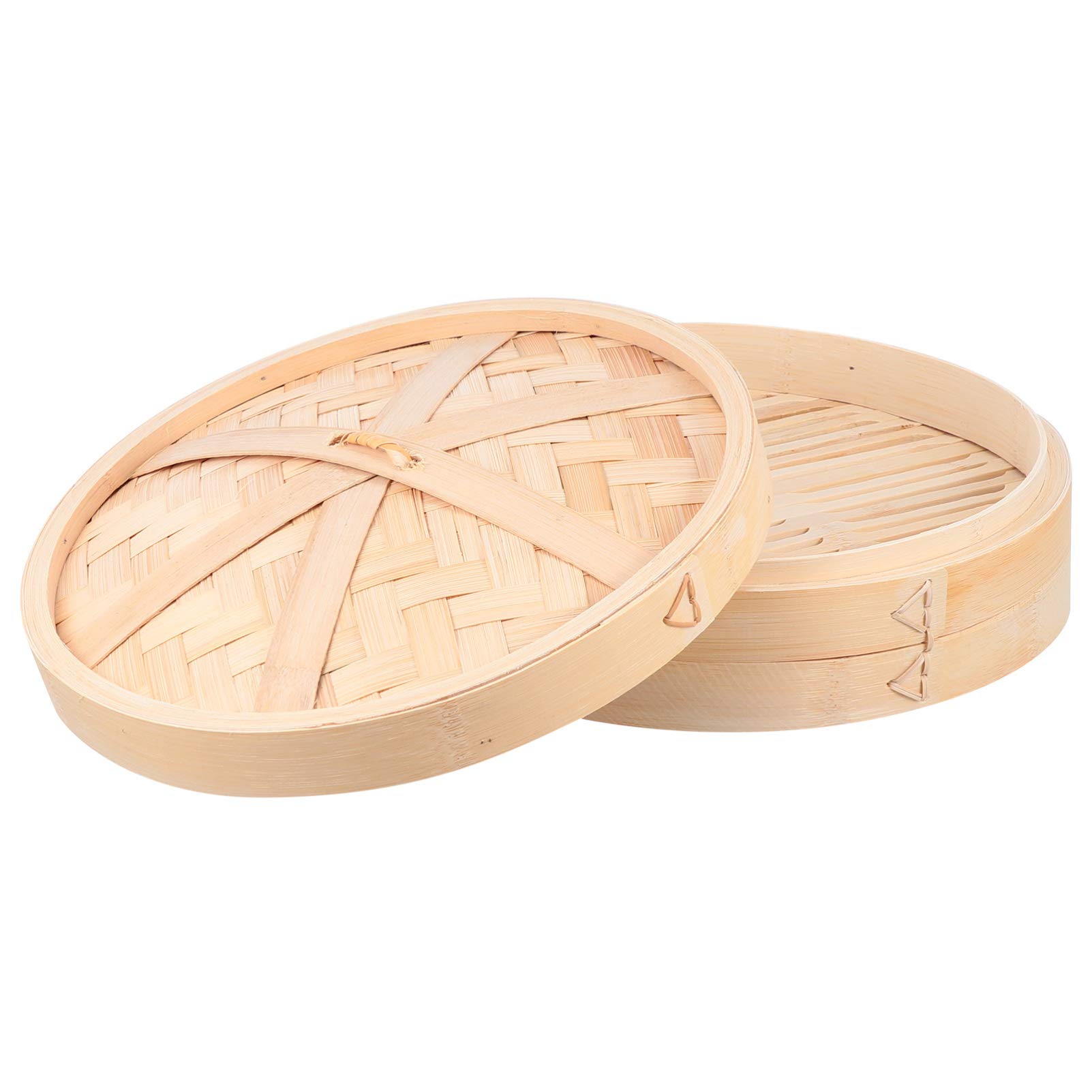 DOITOOL 30cm Bamboo Steamer Basket - Handmade Deep Cooking Steamer with Lid for Vegetables, Seafood, Dumplings, Buns & Rice | Perfect for Asian Cuisine, Healthy Meal Prep & Kitchen Cooking