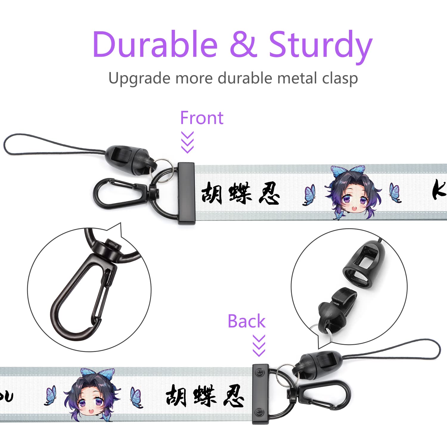 Cute Kawaii Anime Lanyard for Keys & ID Badges - Office & School Use