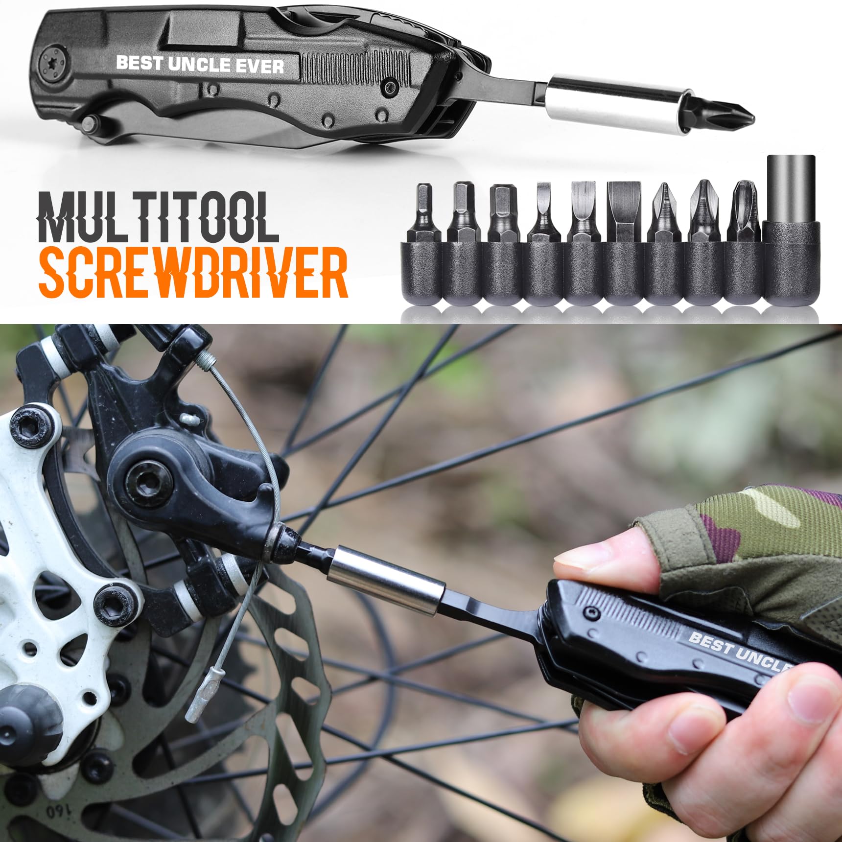 Best Uncle Ever Multitool Knife – Practical Gift for Uncles, Birthday & Christmas Presents from Niece or Nephew – Perfect for Camping, DIY Projects & Everyday Carry (EDC)