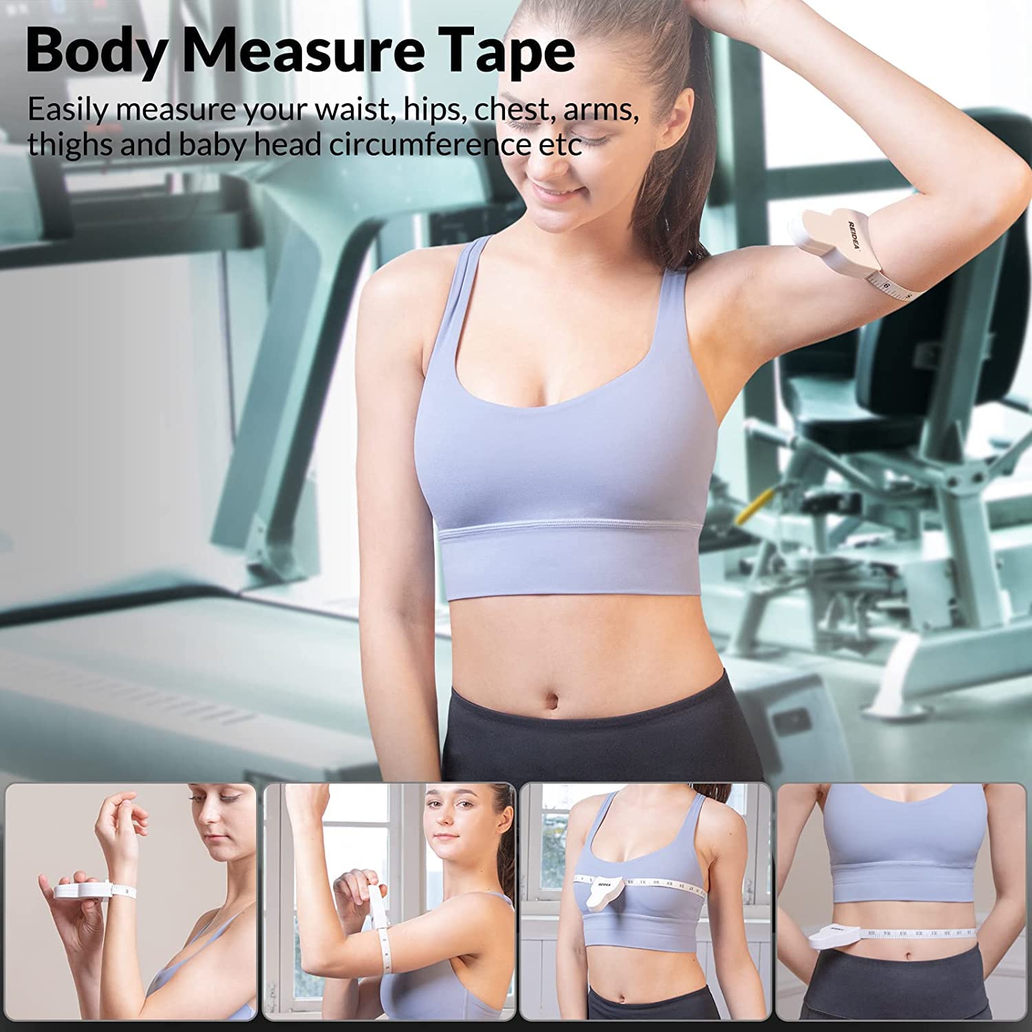 PUJI 150cm Retractable Body Tape Measure - Accurate Waist & Fitness Measuring Tool for Weight Loss, Tailoring & Workouts | Self-Tightening Telescopic Ruler for Home Gym & Sewing