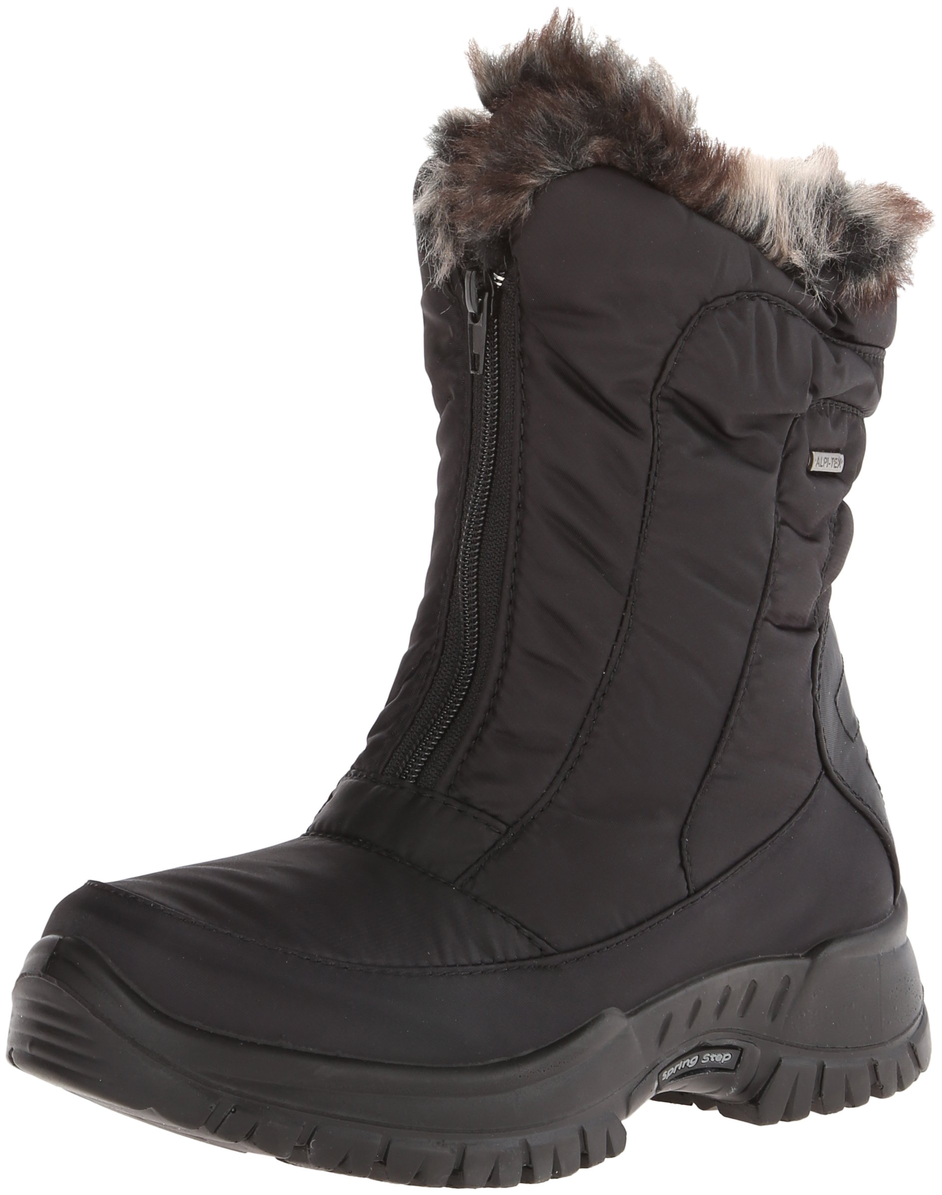 Spring Step Women's Waterproof Winter Snow Boots with Non-Slip Zigzag Tread - Warm Fur Lined Booties for Cold Weather, Snowy Days & Outdoor Activities