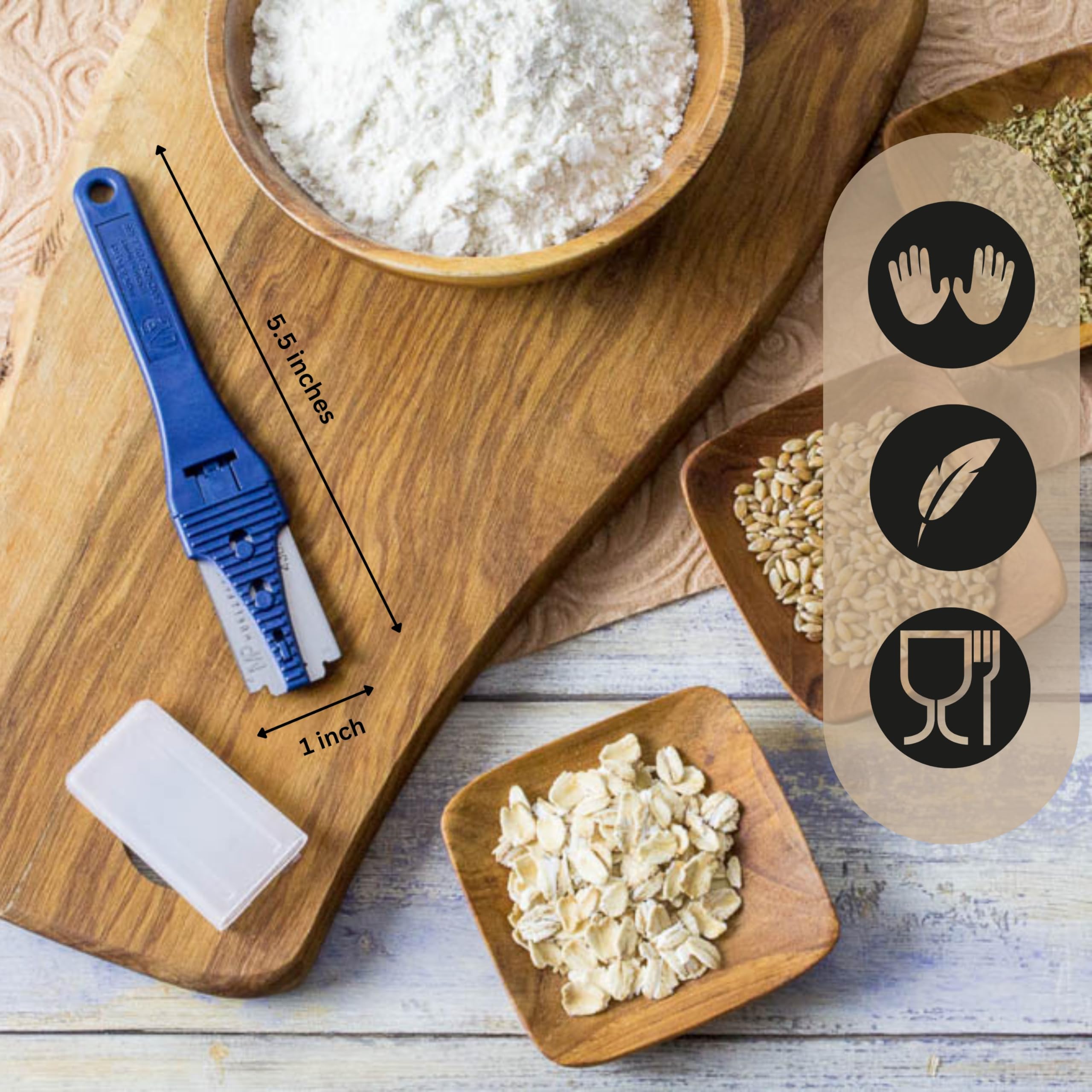 Premium Mure & Peyrot Landaise Bread Lame - French-Made Stainless Steel Dough Scoring Knife with Protective Cover for Artisan Sourdough Bread Baking | Perfect for Home Bakers & Professional Bakeries
