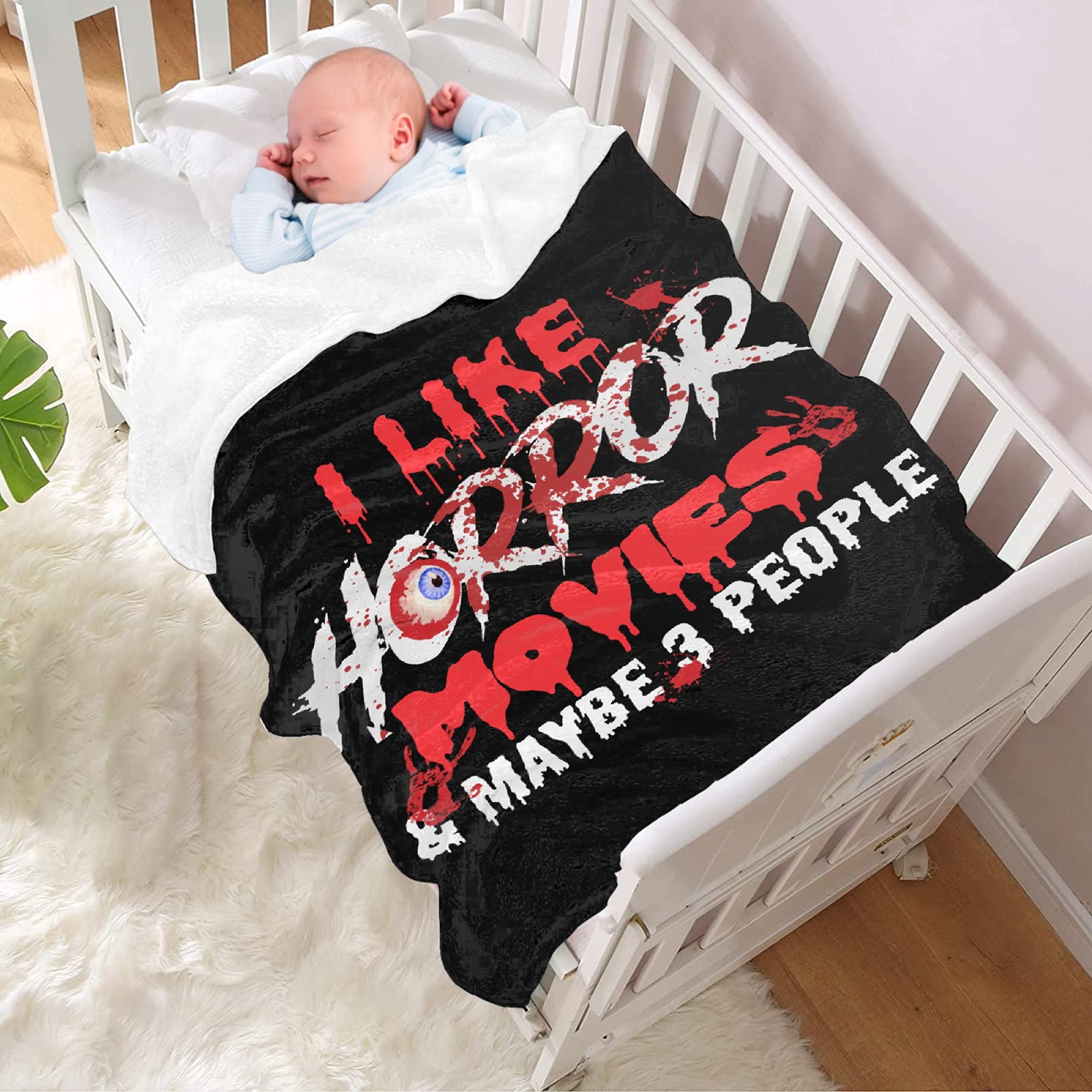 Soft Flannel Plush Throw Blanket - Extra Large 120x90 Inches - Lightweight Air Conditioner Quilt for Women & Men - Halloween Horror Movie Themed Gift - Perfect for Couch, Bed, Sofa & Family Movie Nights