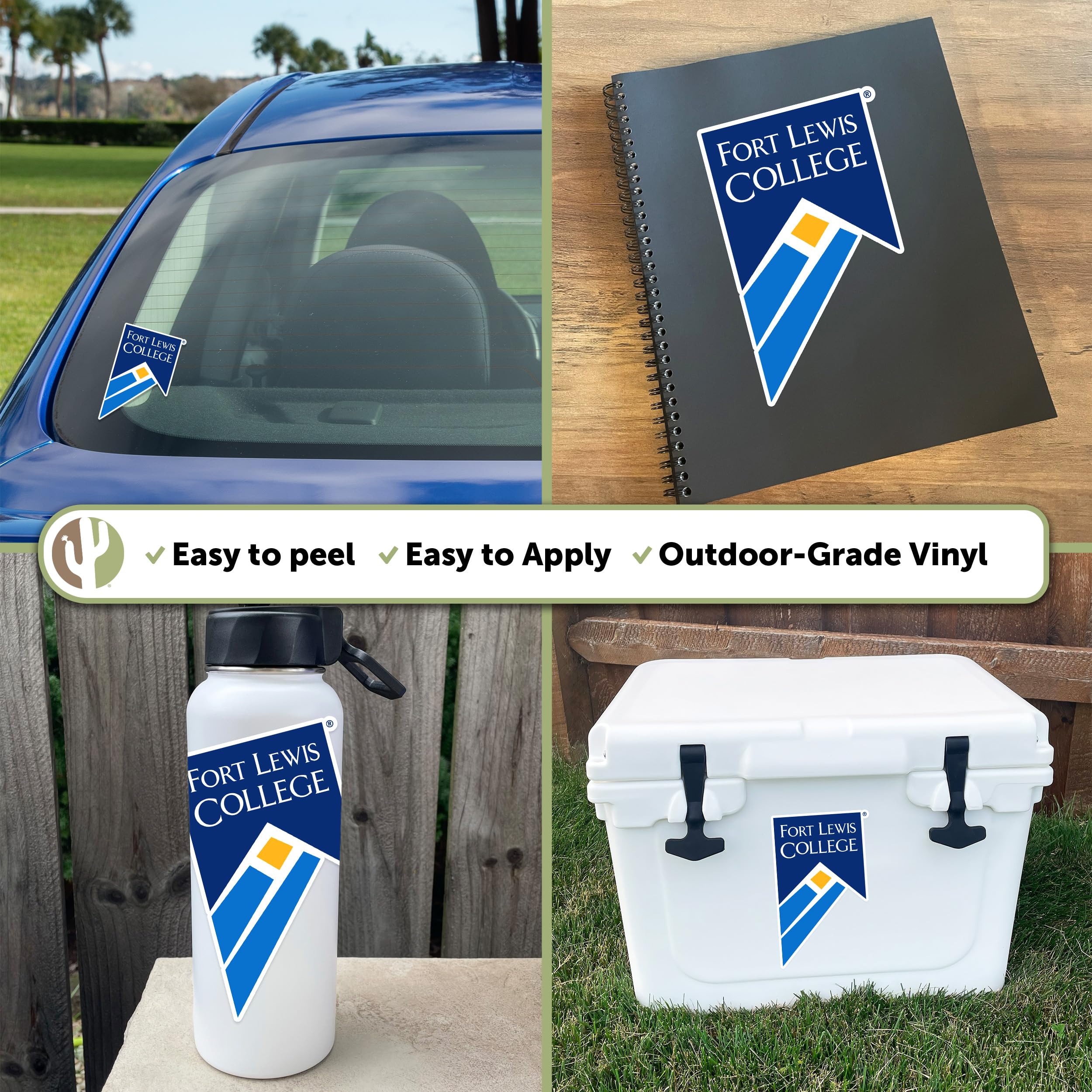 Desert Cactus Fort Lewis College Sticker - Skyhawks Vinyl Decal for Laptop, Water Bottle, Car & Scrapbook - Durable IND 70 Waterproof Stickers - Perfect for College Pride, School Spirit & DIY Crafts