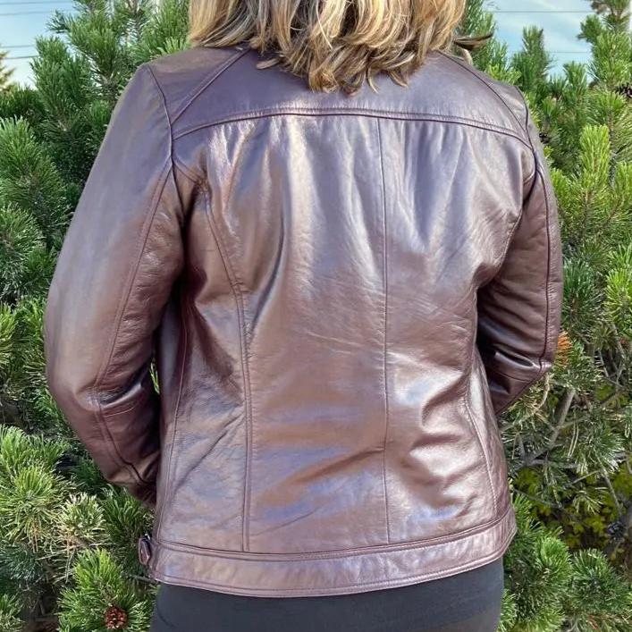 BOL Women's Genuine Leather Biker Jacket - Stylish Motorcycle Outerwear for Riding & Fashion | Perfect for Casual Wear, Night Out & Motorcycle Enthusiasts