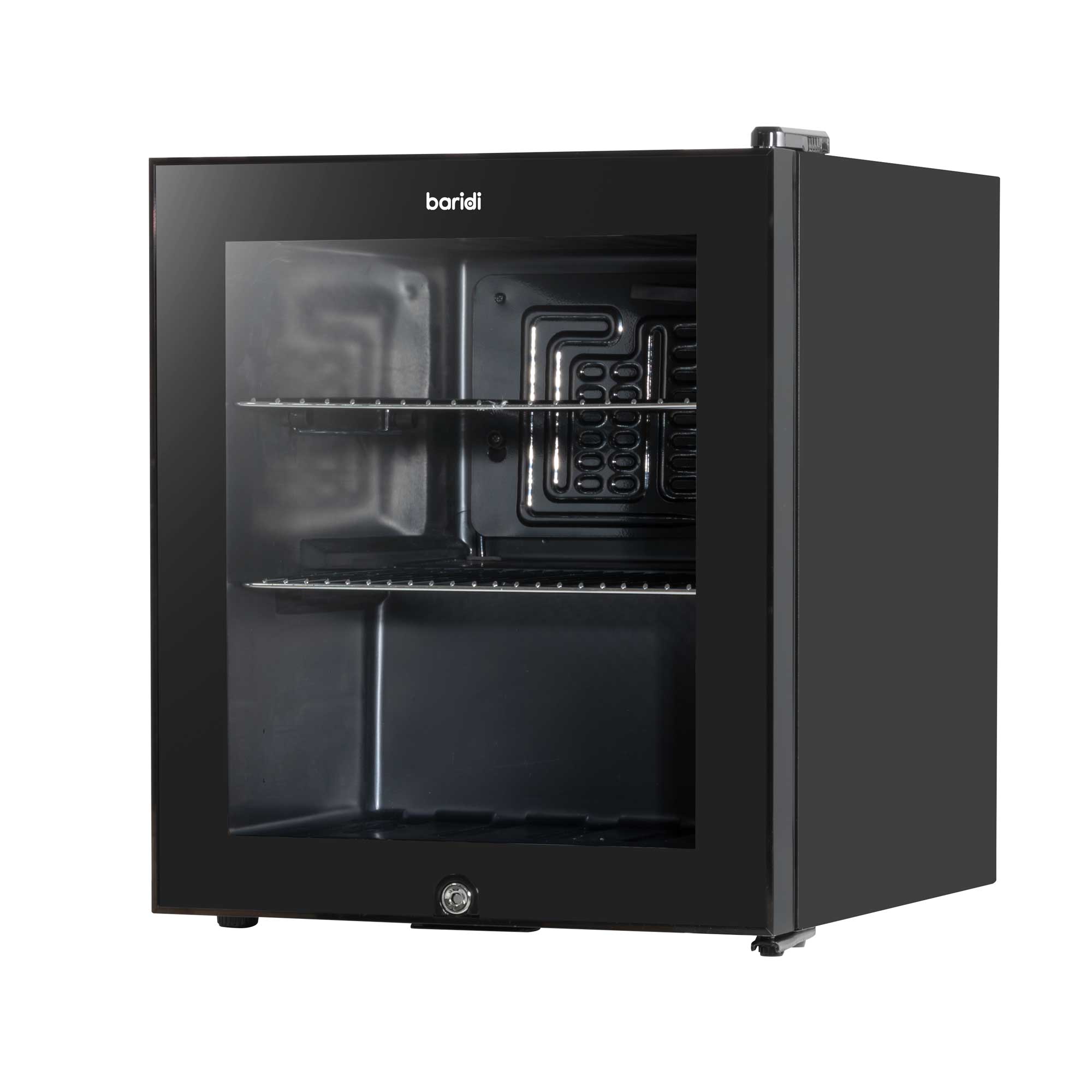 Baridi 50L Mini Fridge for Drinks, Beer & Wine - Compact Beverage Cooler with LED Light, Energy Efficient, Black (DH12) - Perfect for Home, Office, Dorm Room or Outdoor Parties
