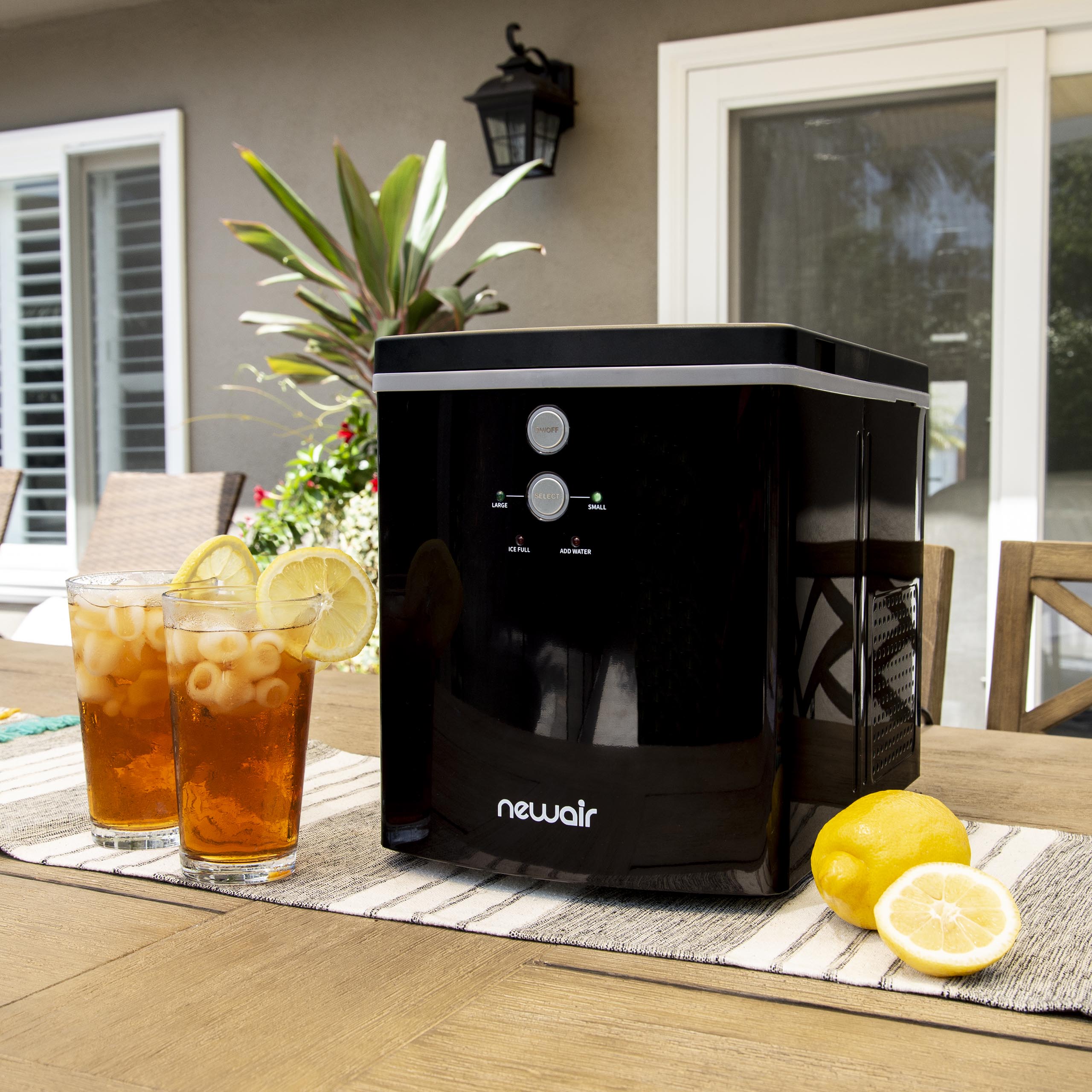 Newair® Countertop Ice Maker - 33 lbs/day, Bullet Ice, Fast & Quiet, Perfect for Home, Office, or Outdoor Use - Black