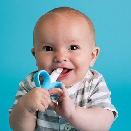 Baby Banana Infant Toothbrush - Soft Bristle Teething Toothbrush for Babies 0-24 Months, BPA-Free & Easy to Hold - Perfect for Soothing Sore Gums & Early Dental Care