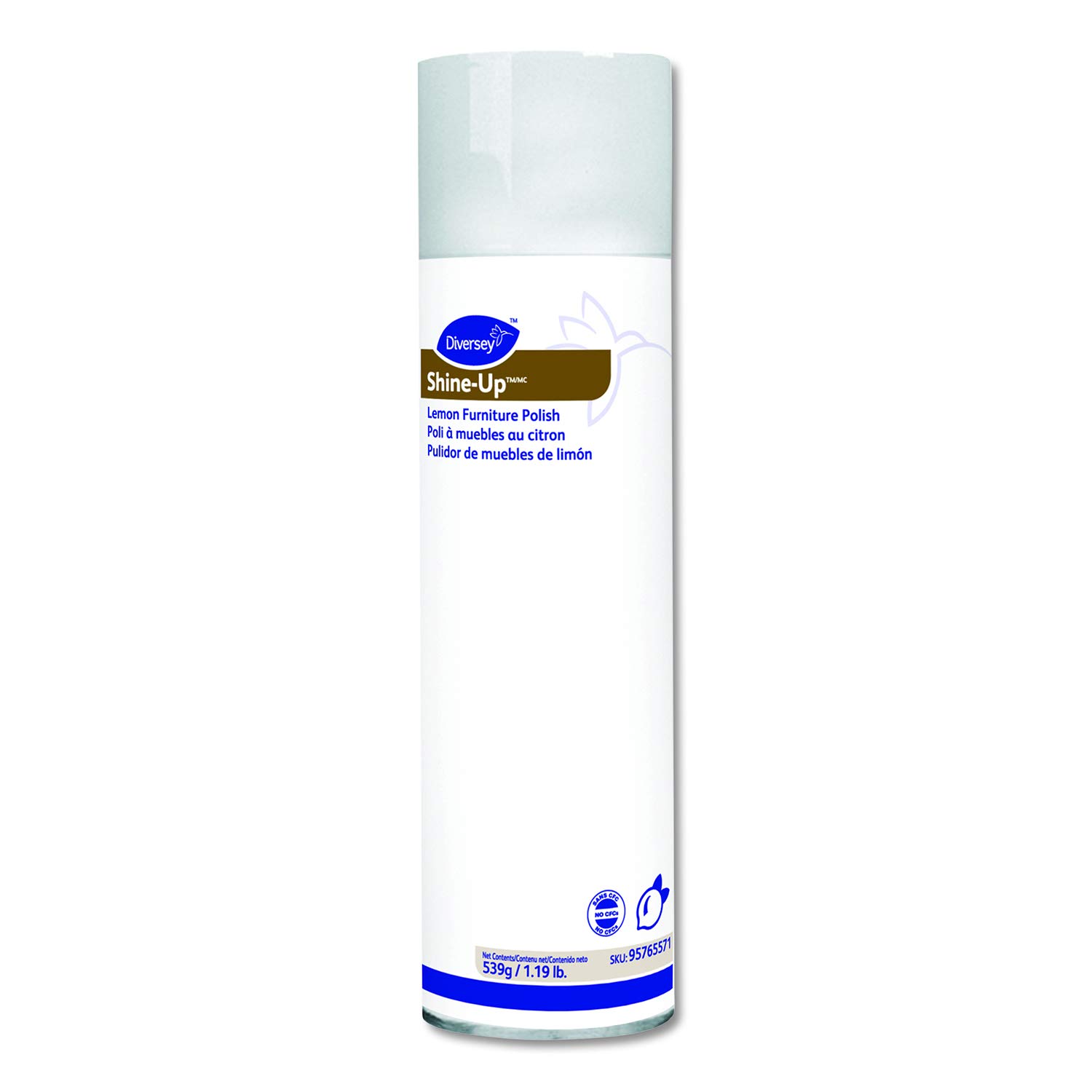 Diversey Shine-Up Lemon Scented Furniture Cleaner - 13.8oz Aerosol Spray (Pack of 12) | Safe for Wood, Leather & Surfaces | Perfect for Home, Office & Restaurant Cleaning