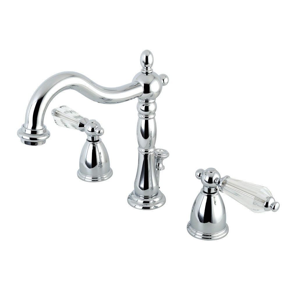 Kingston Brass KB1972WLL Wilshire Widespread Bathroom Faucet with Brass Pop Up Drain - Elegant 8